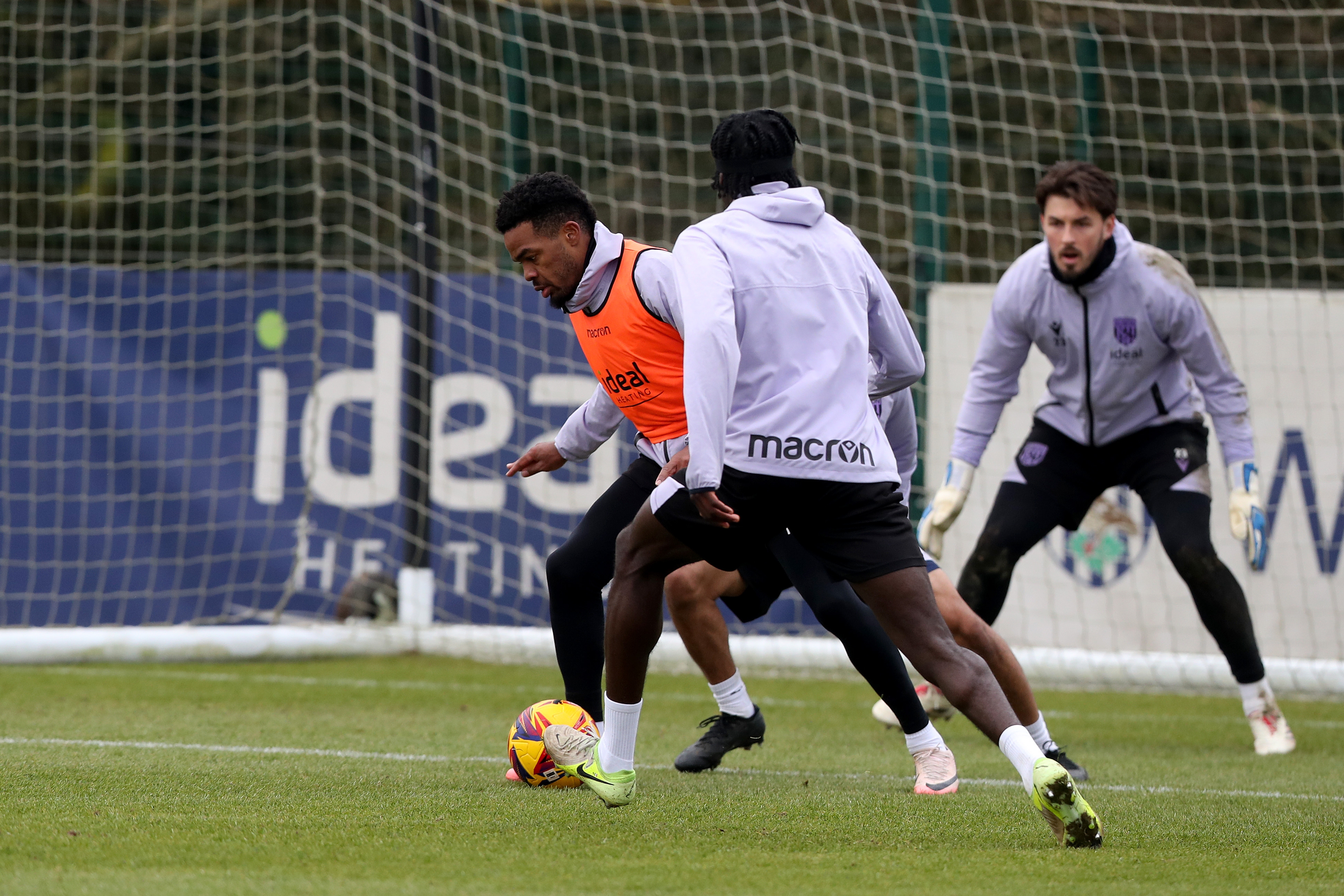 Grady Diangana on the ball during a training session