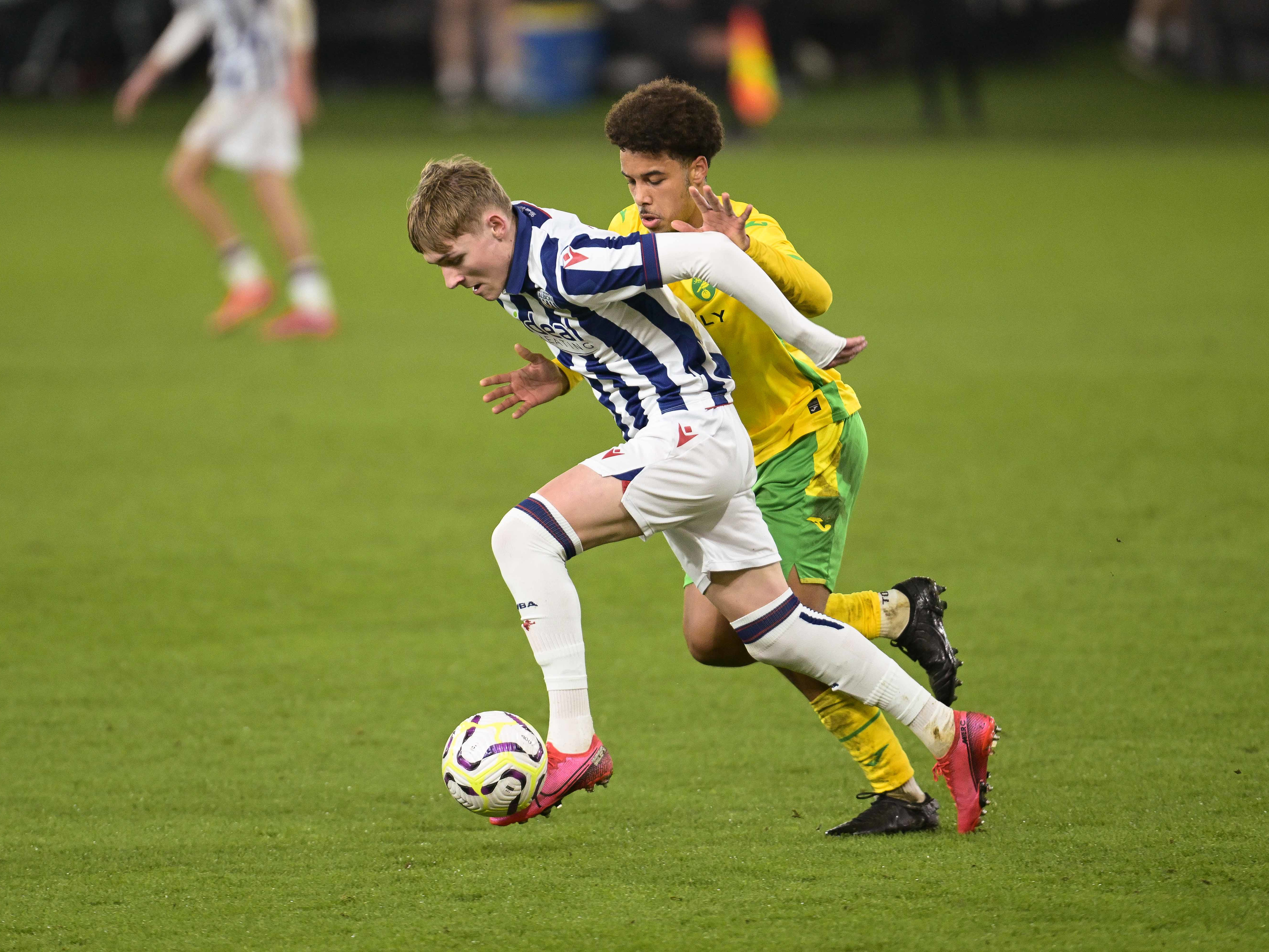 A photo of Albion U18s in action v Norwich in the 2024/25 FA Youth Cup