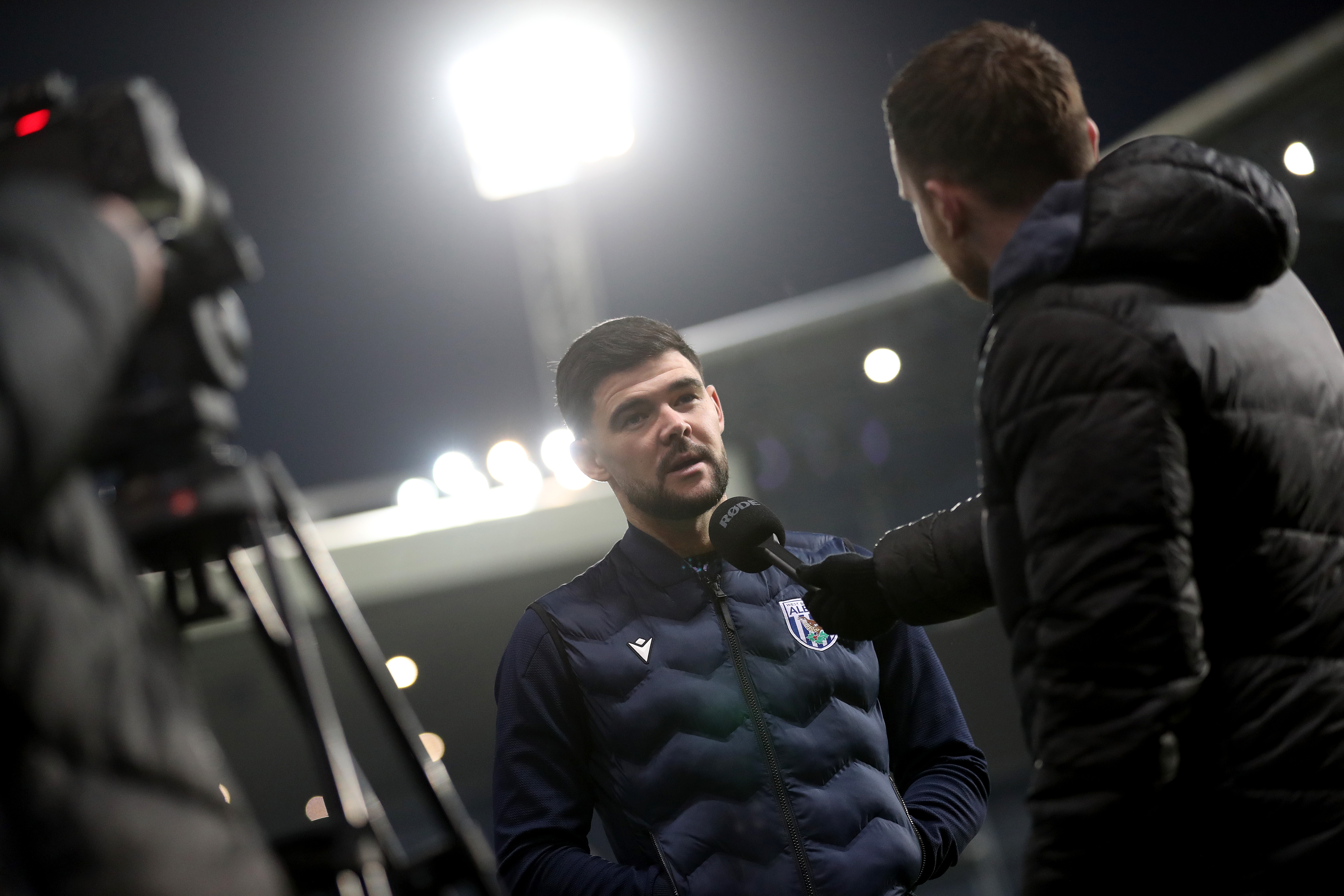 Alex Mowatt is interviewed after scoring against Portsmouth