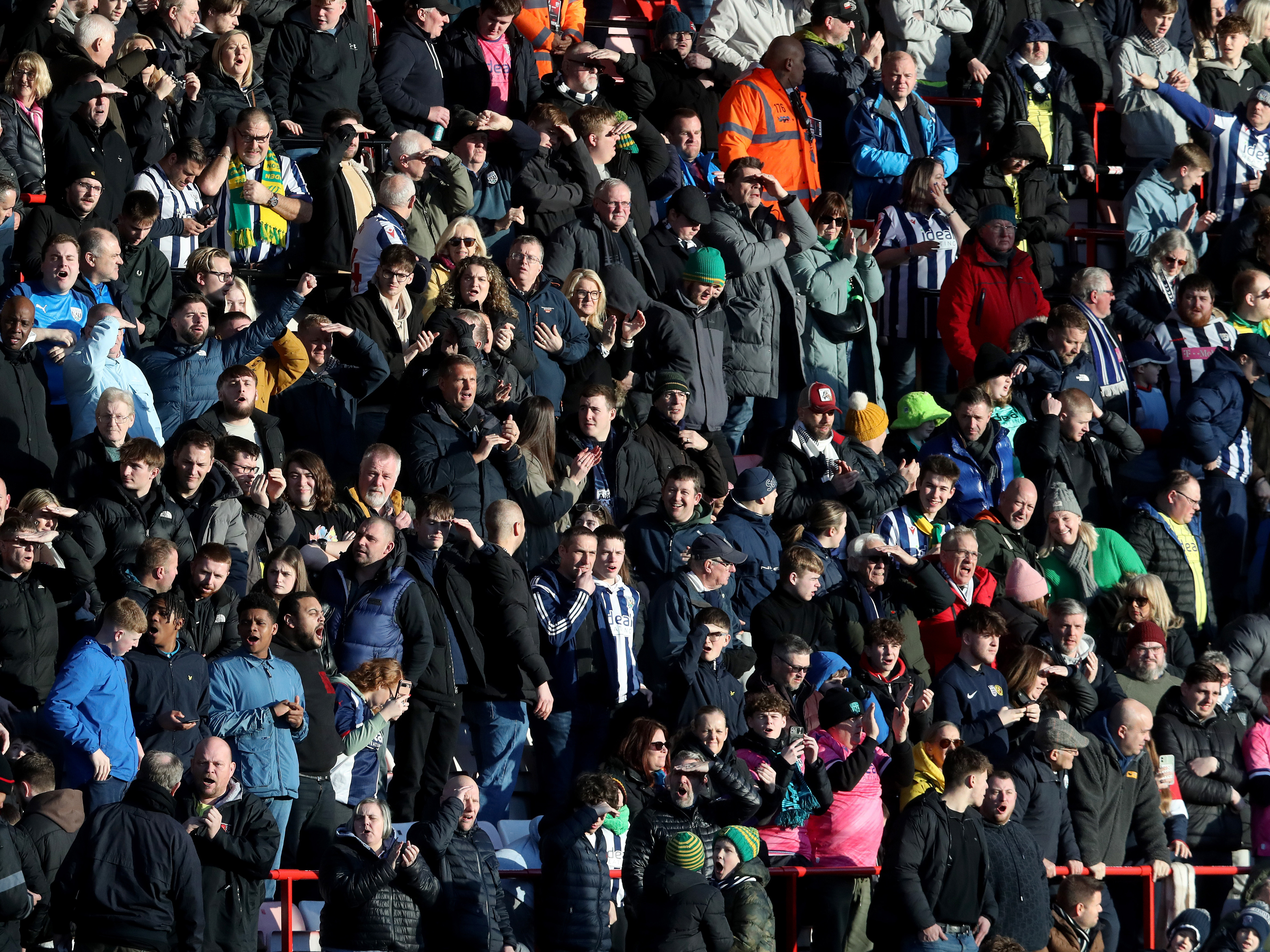 An image of Albion supporters in Bournemouth 