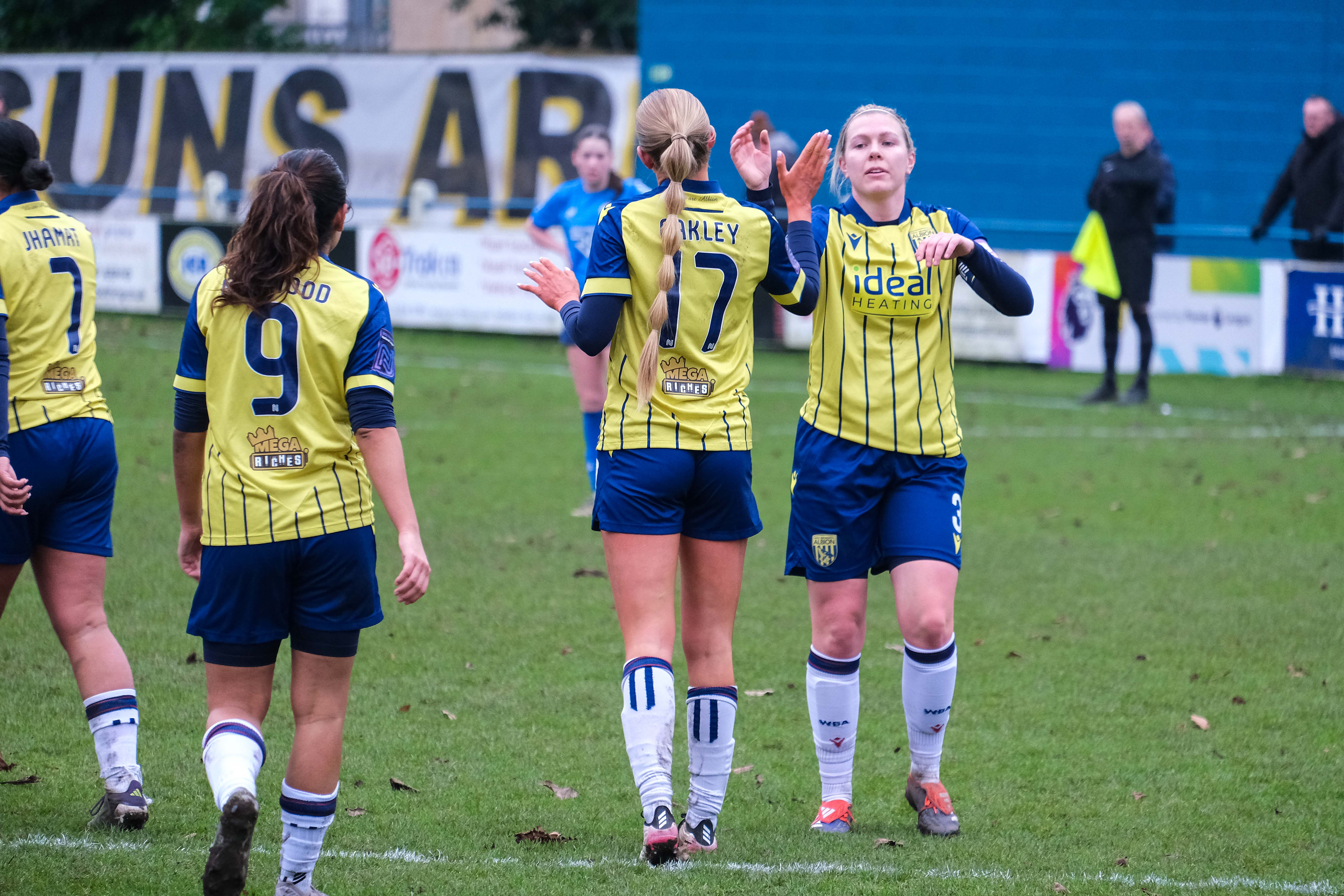 Albion Women celebrate.