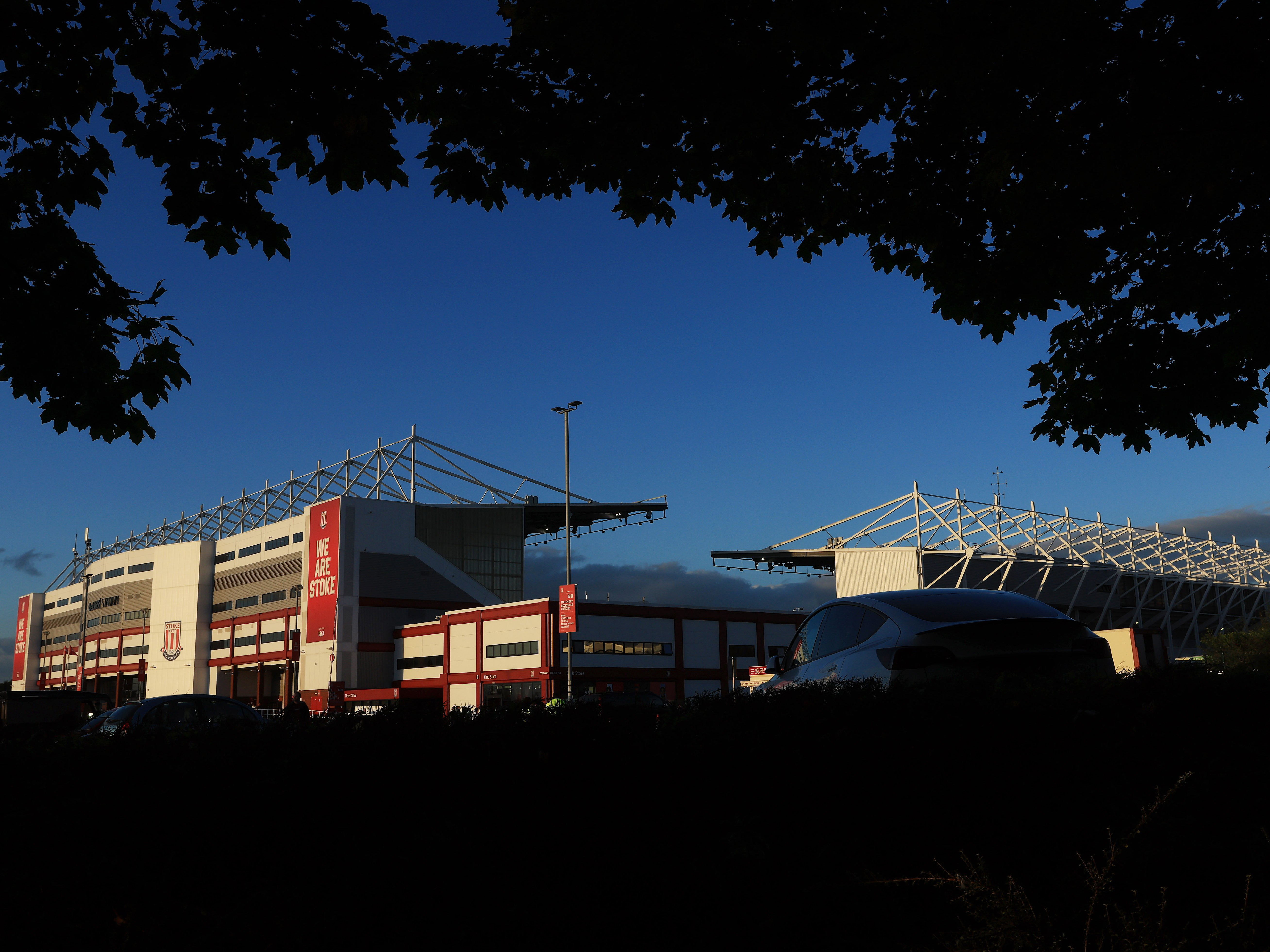 An outside view of Stoke City's bet365 Stadium