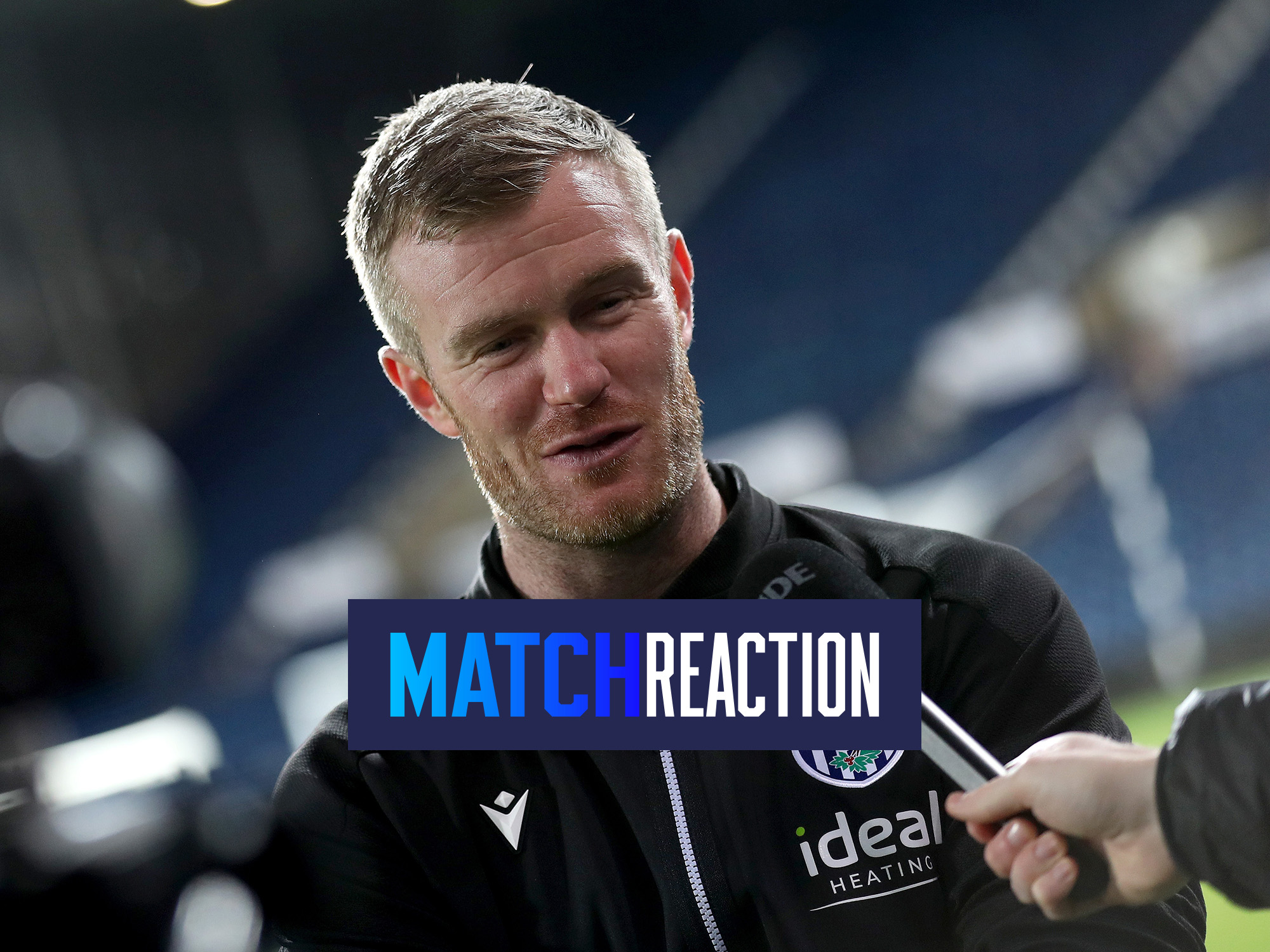 Chris Brunt is interviewed after Albion's win against Preston