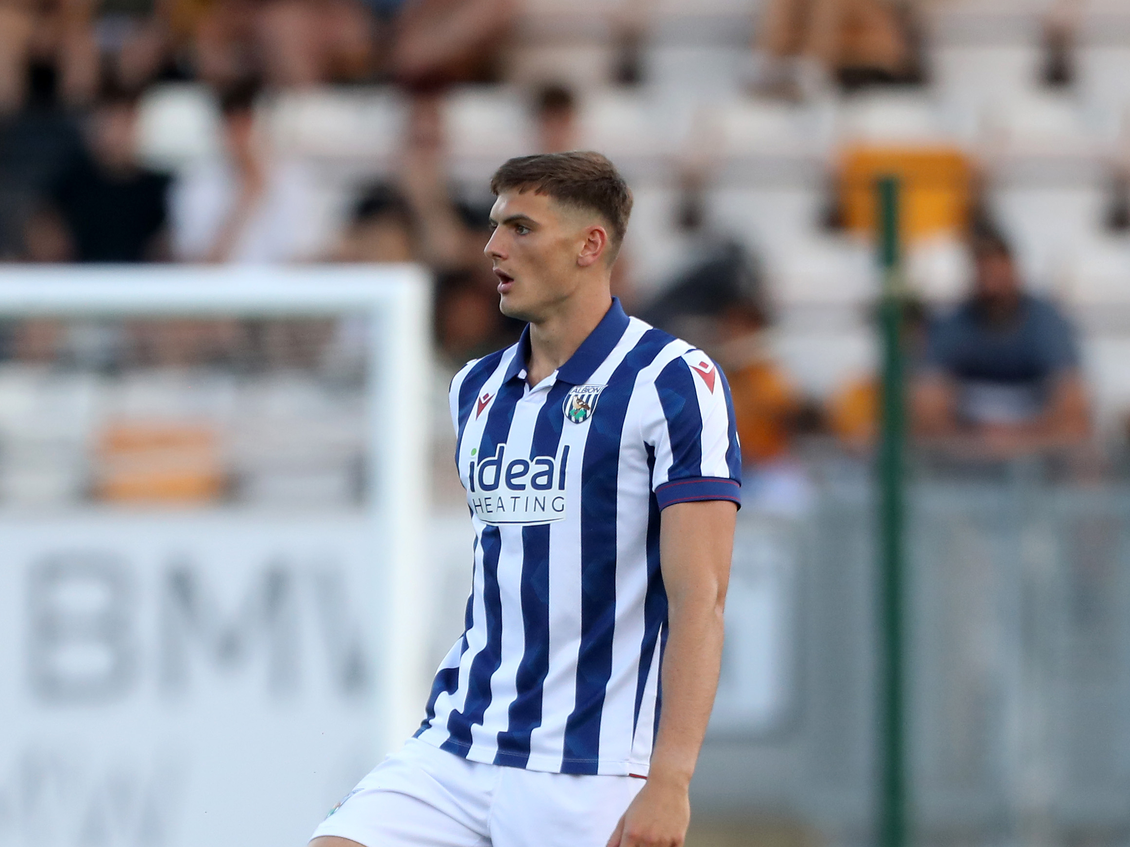 Caleb Taylor in action for Albion in the home kit 