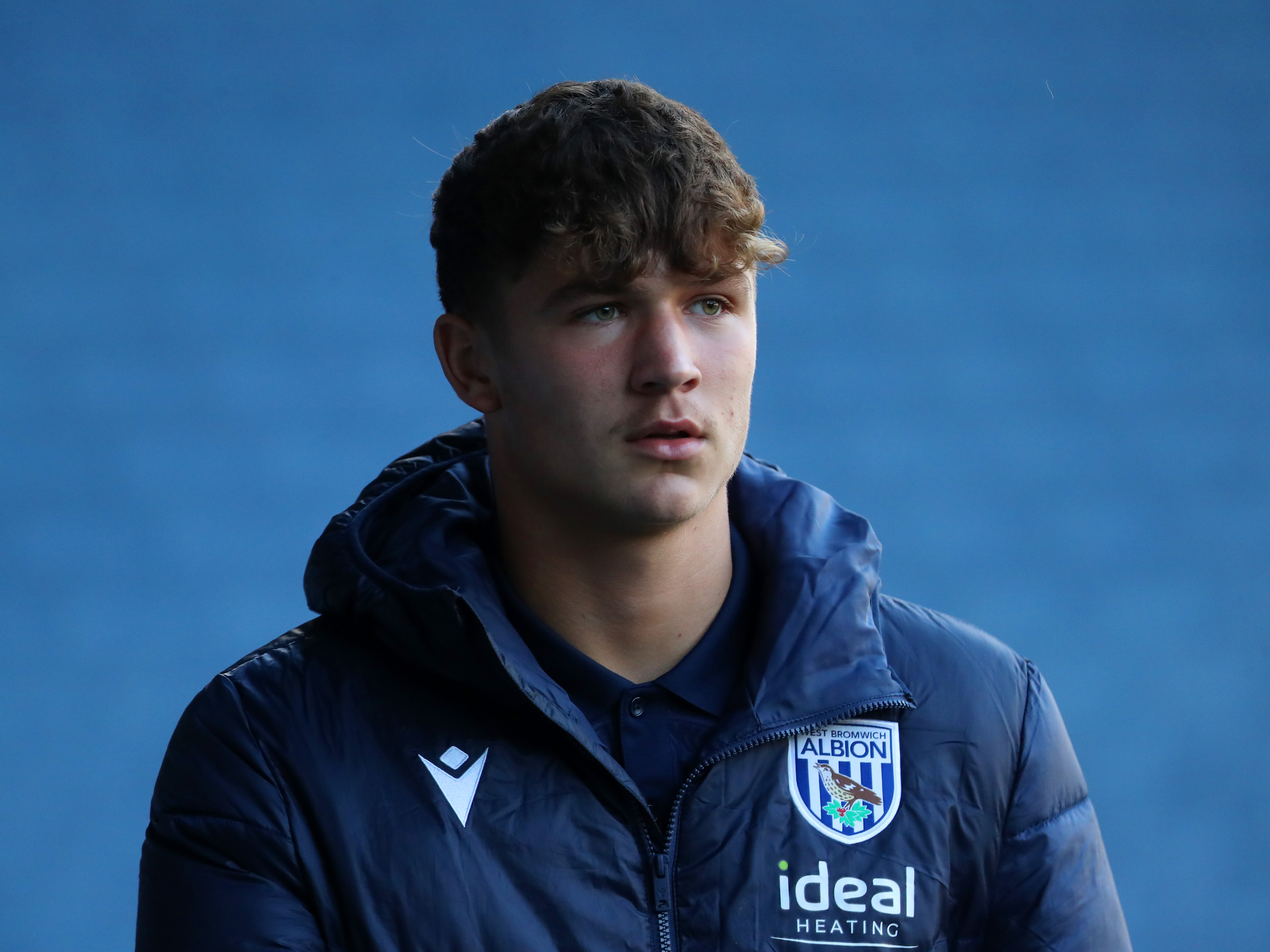 A photo of Albion youngster Cole Deeming arriving at The Hawthorns