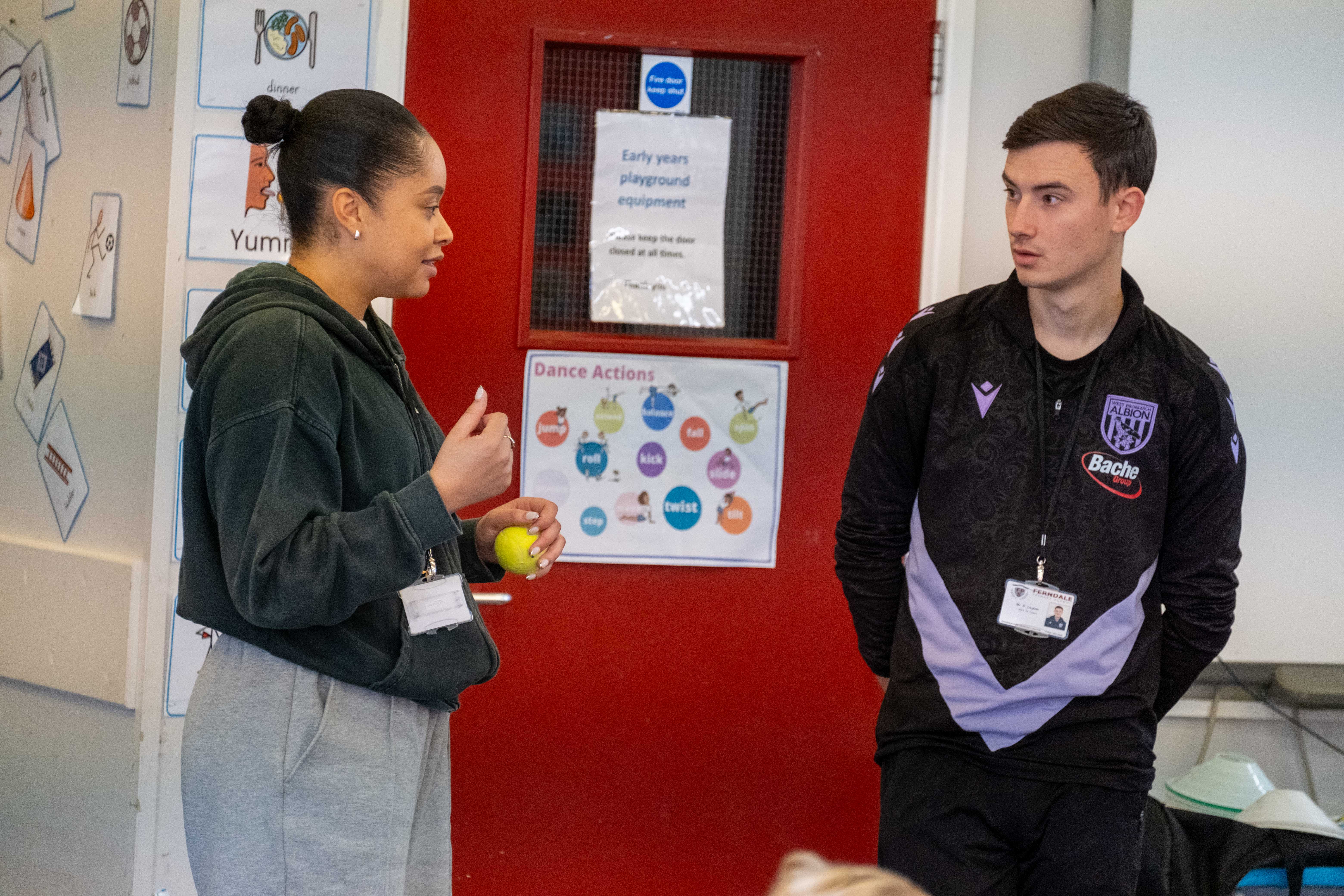 Shanice and Owen at teacher CPD.