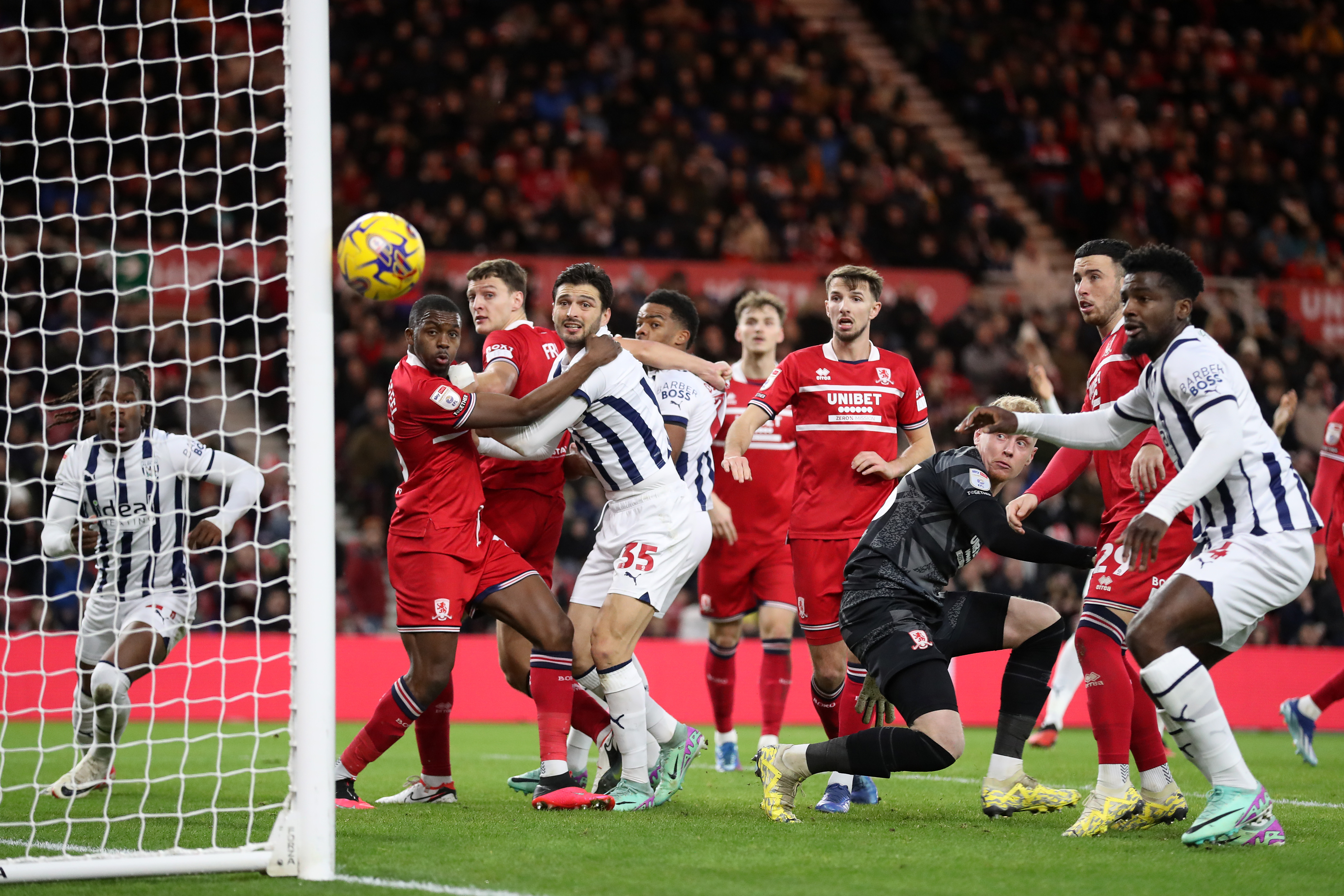 General action of Albion's game at Middlesbrough in December 2023