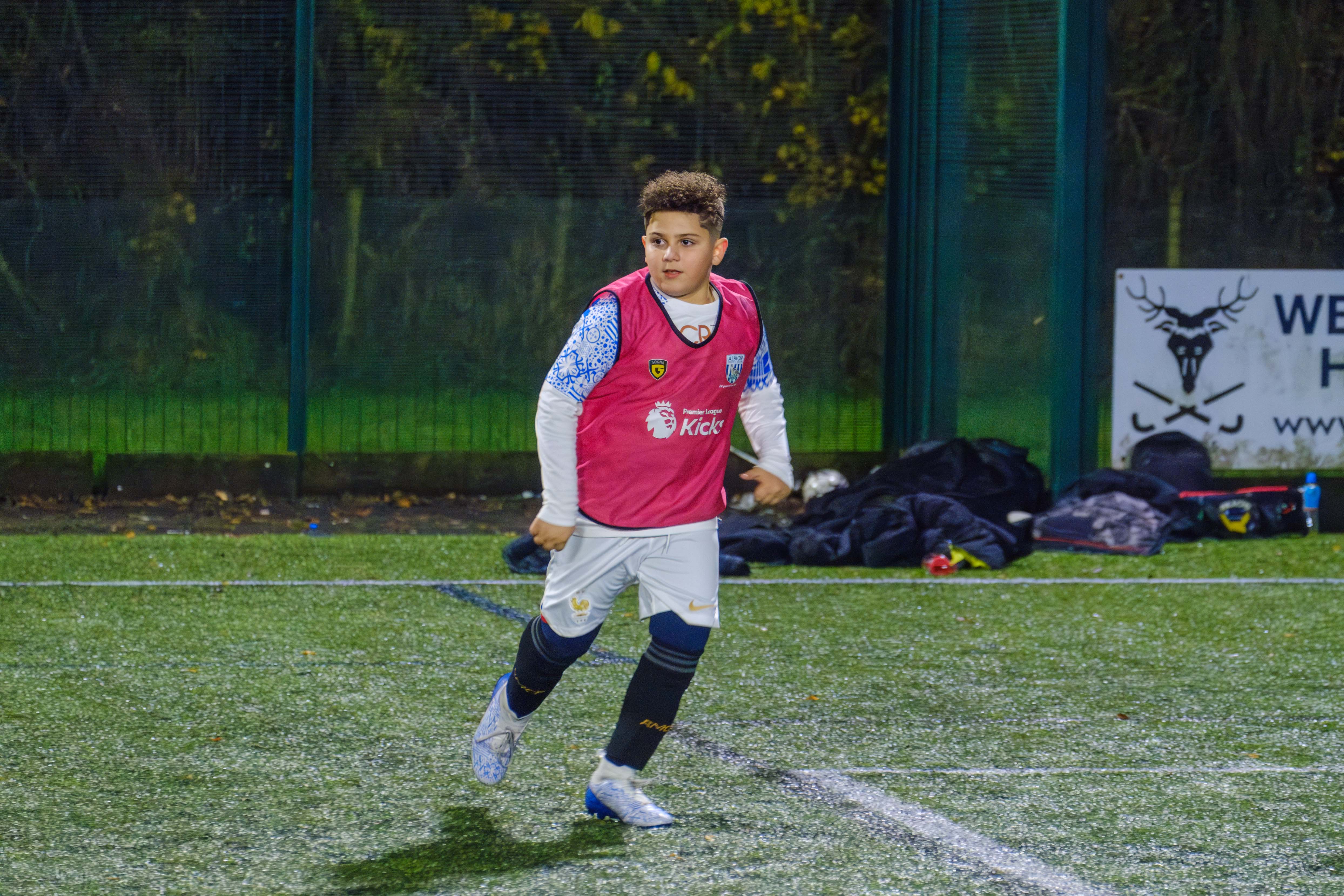 Cezar in action at a Premier League Kicks session.