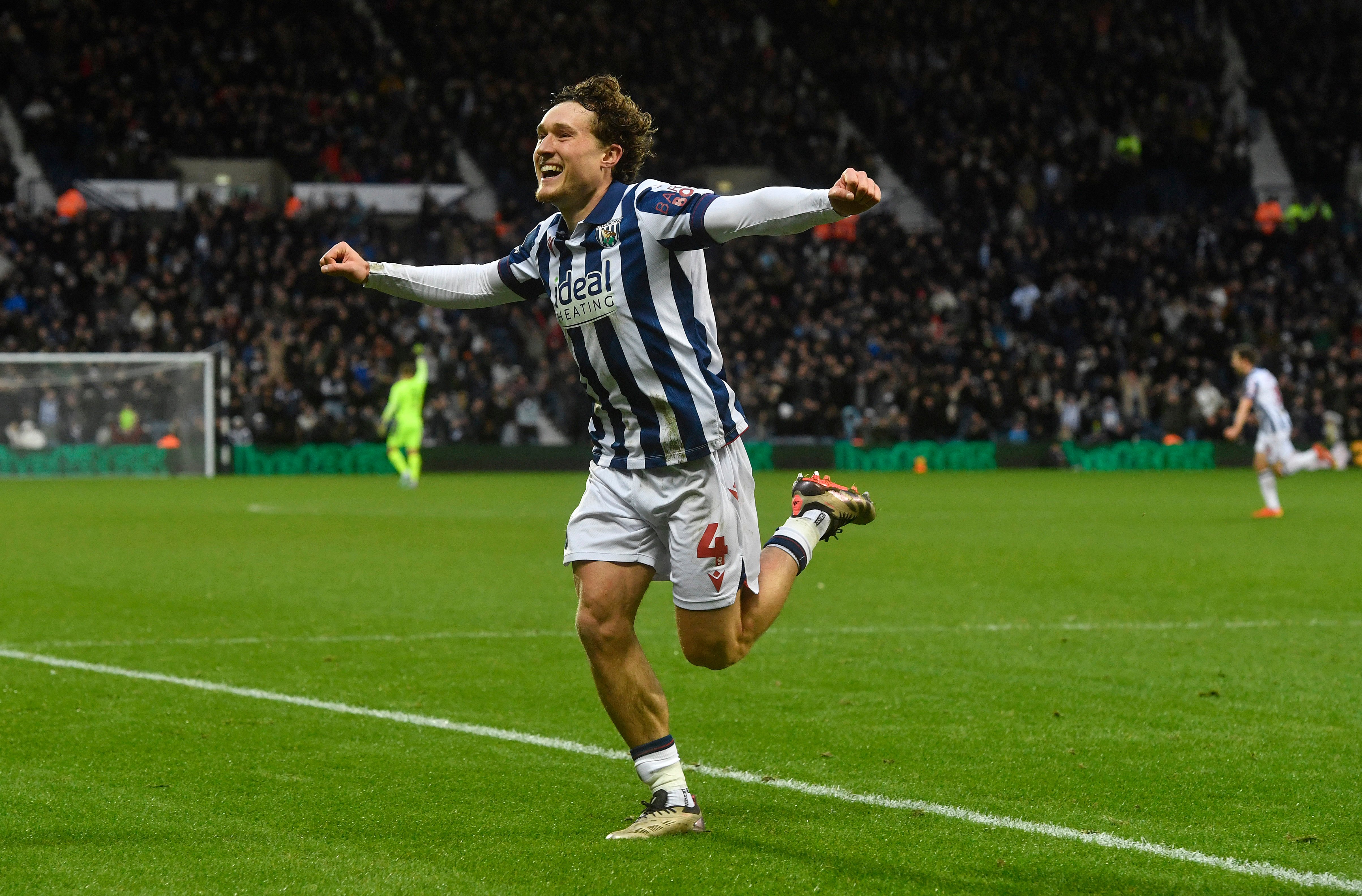 Callum Styles celebrates scoring against Preston