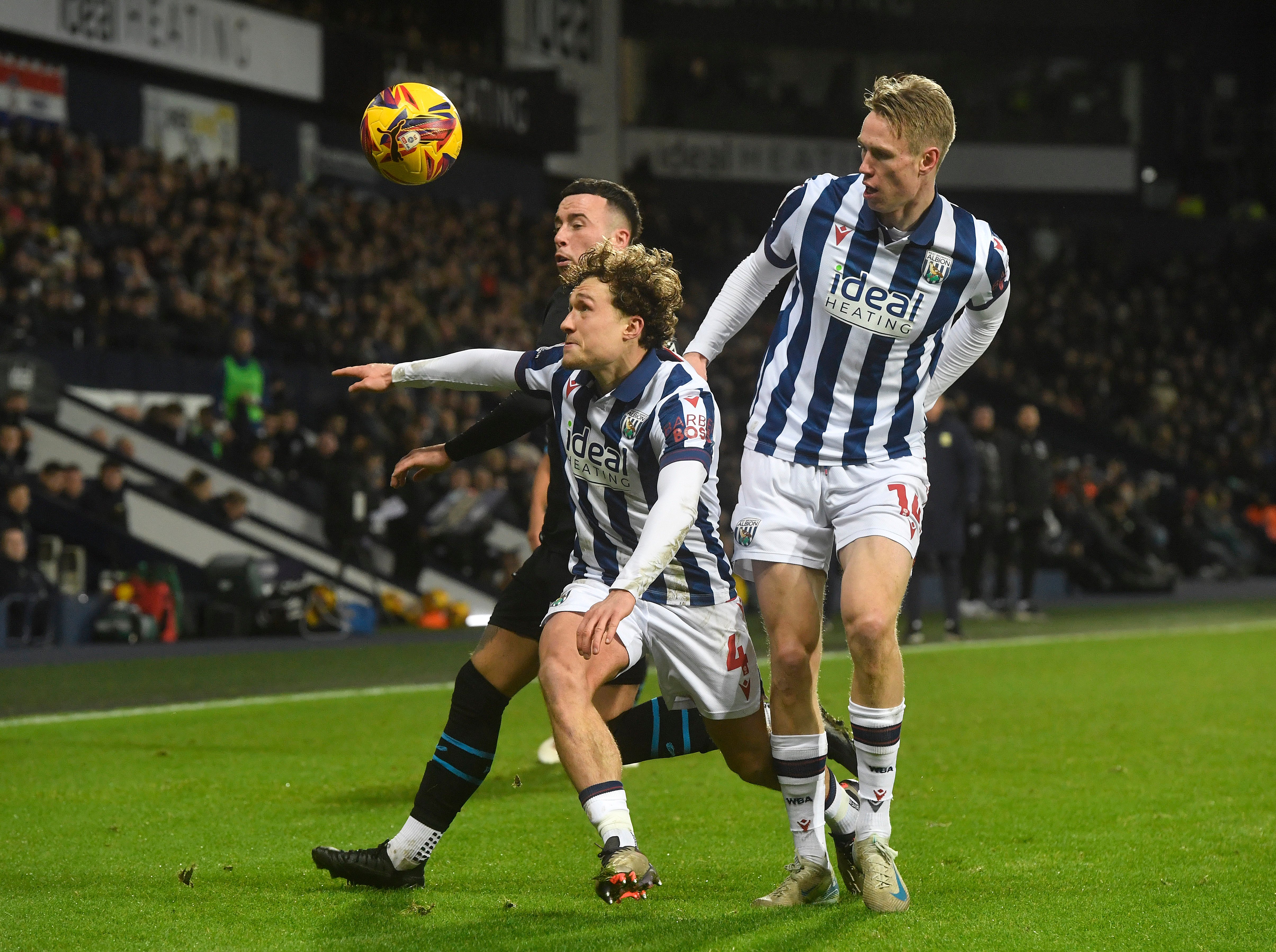 Callum Styles and Torbjørn Heggem in action against Preston