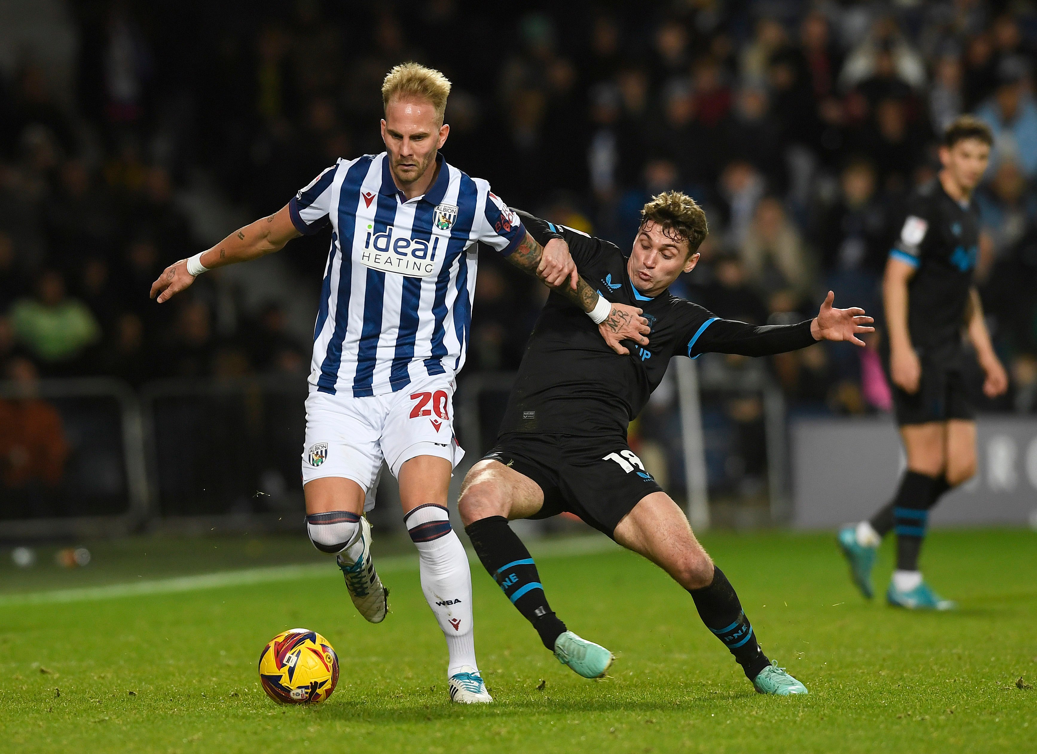 Uroš Račić in action against Preston