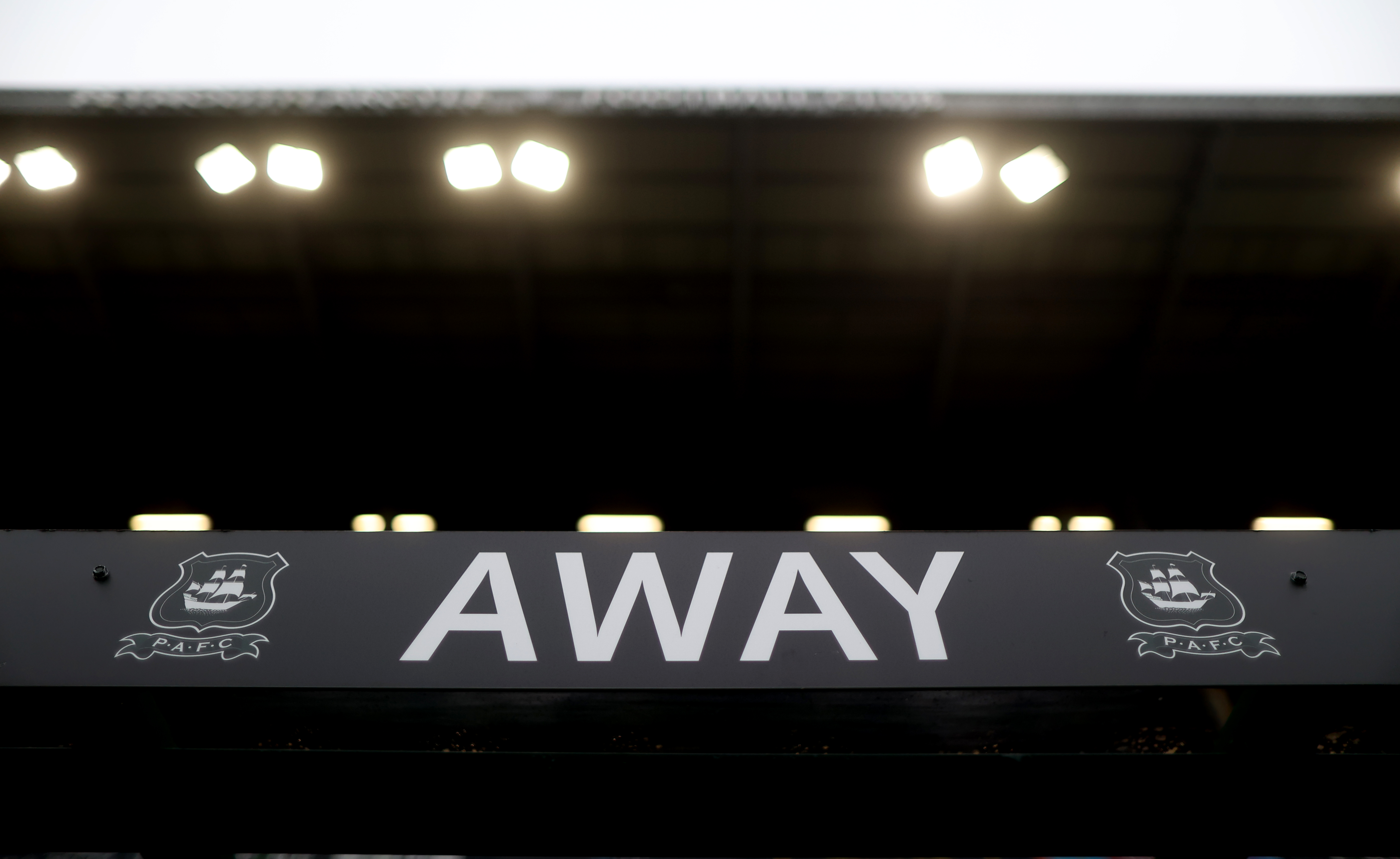 The away dugout at Plymouth Argyle's Home Park