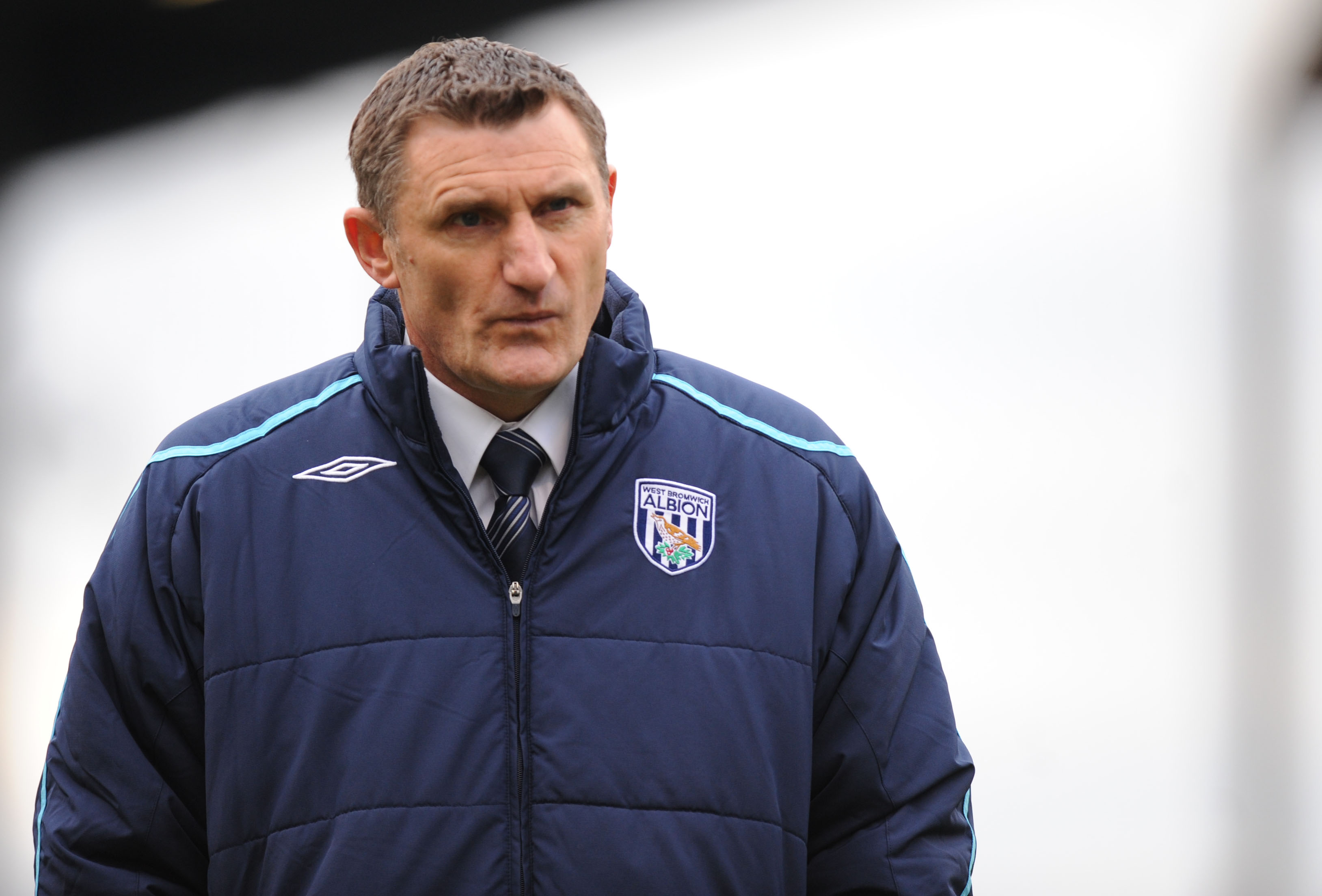 Tony Mowbray wearing an Albion coat in 2009