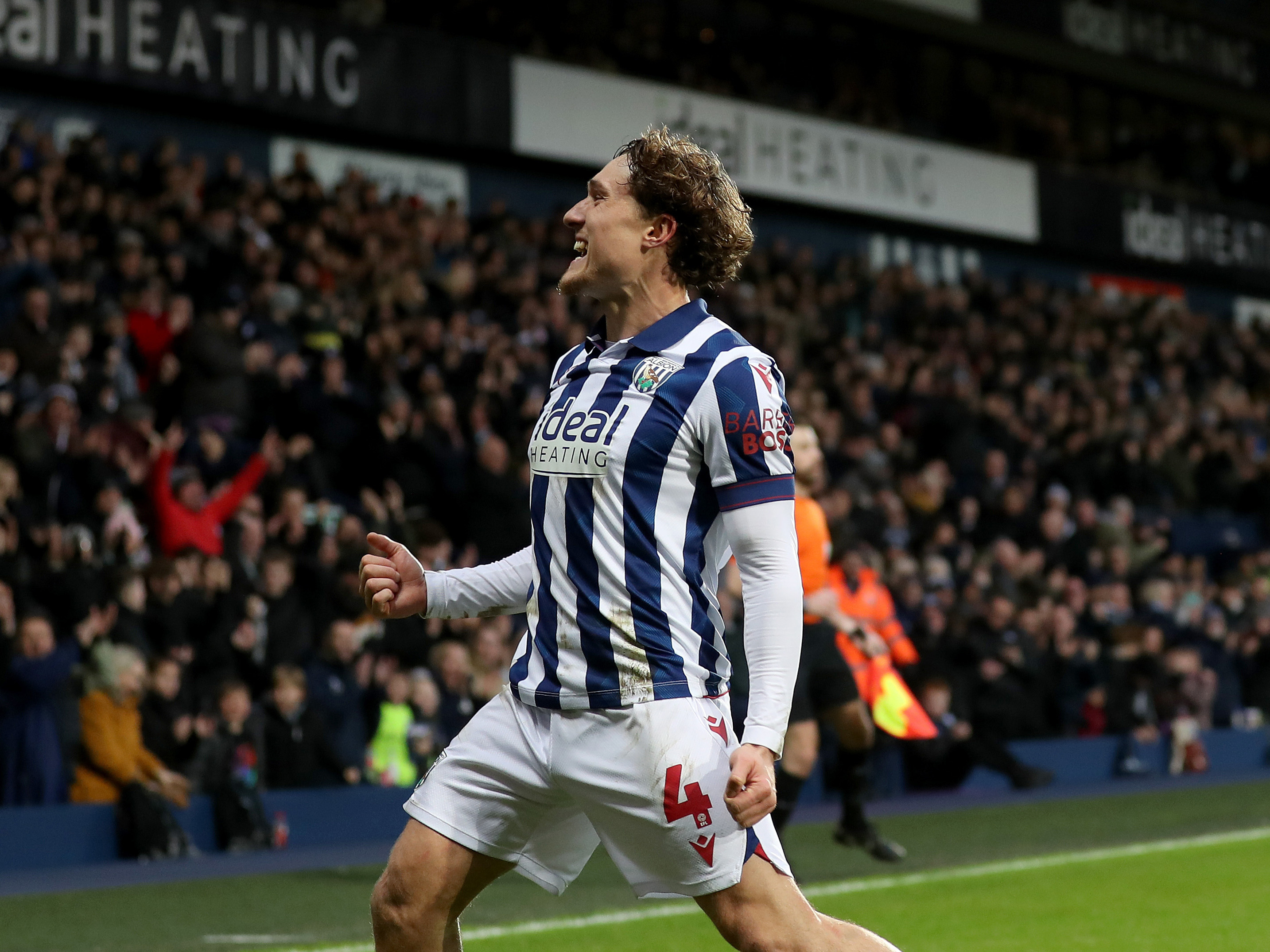 Callum Styles celebrates scoring against Preston