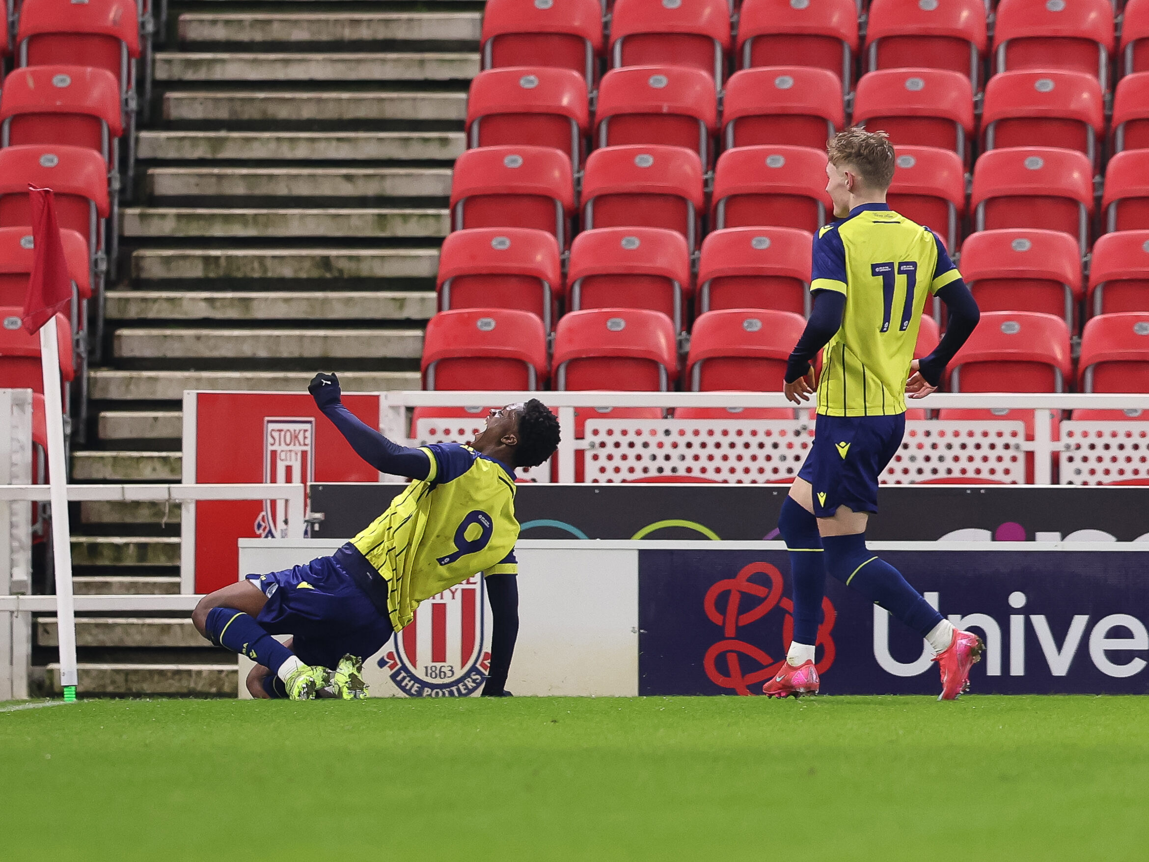 A photo of Albion U18s celebrating their FA Youth Cup win over Stoke