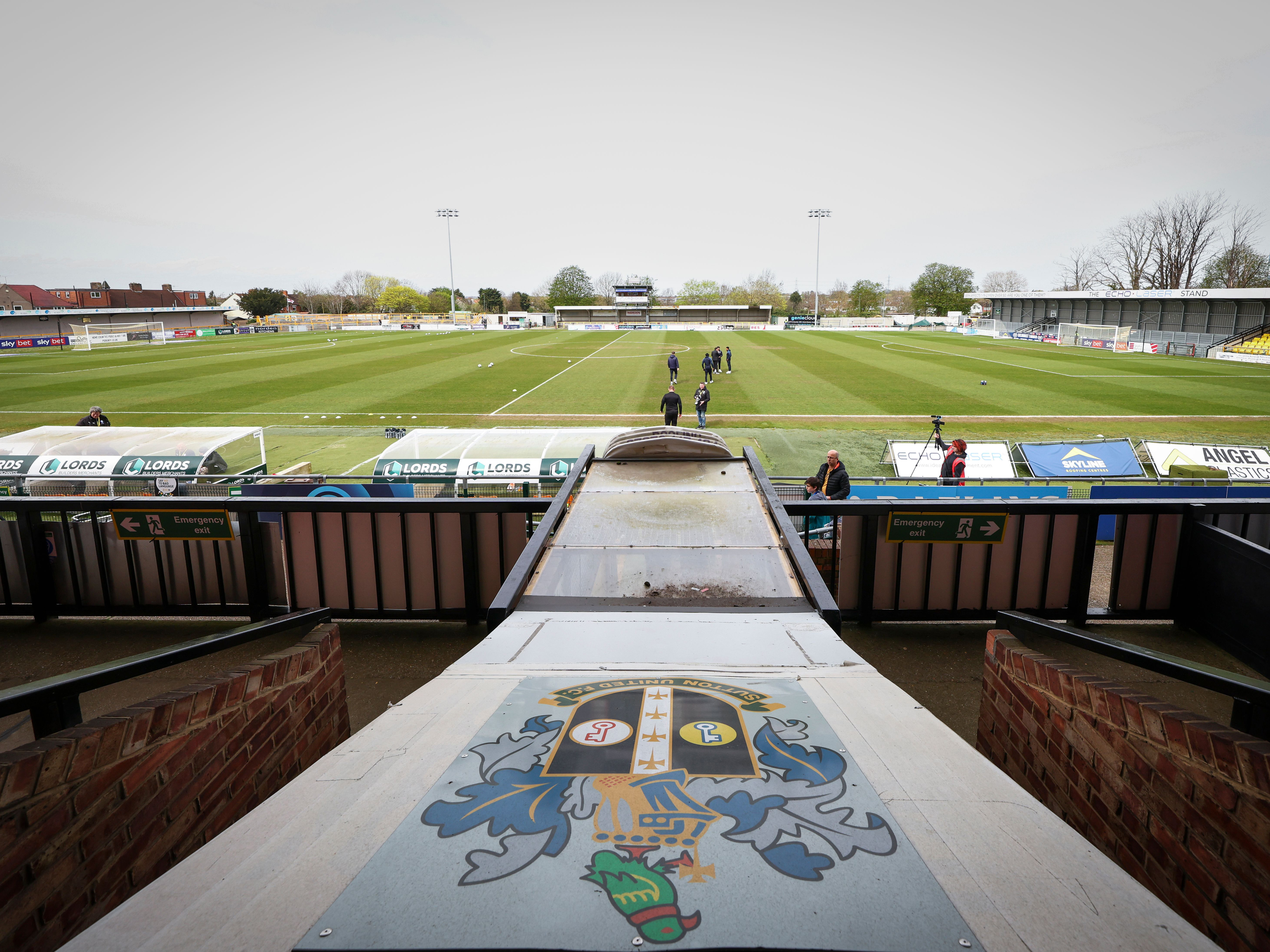 A photo of Sutton United's VBS Community Stadium 