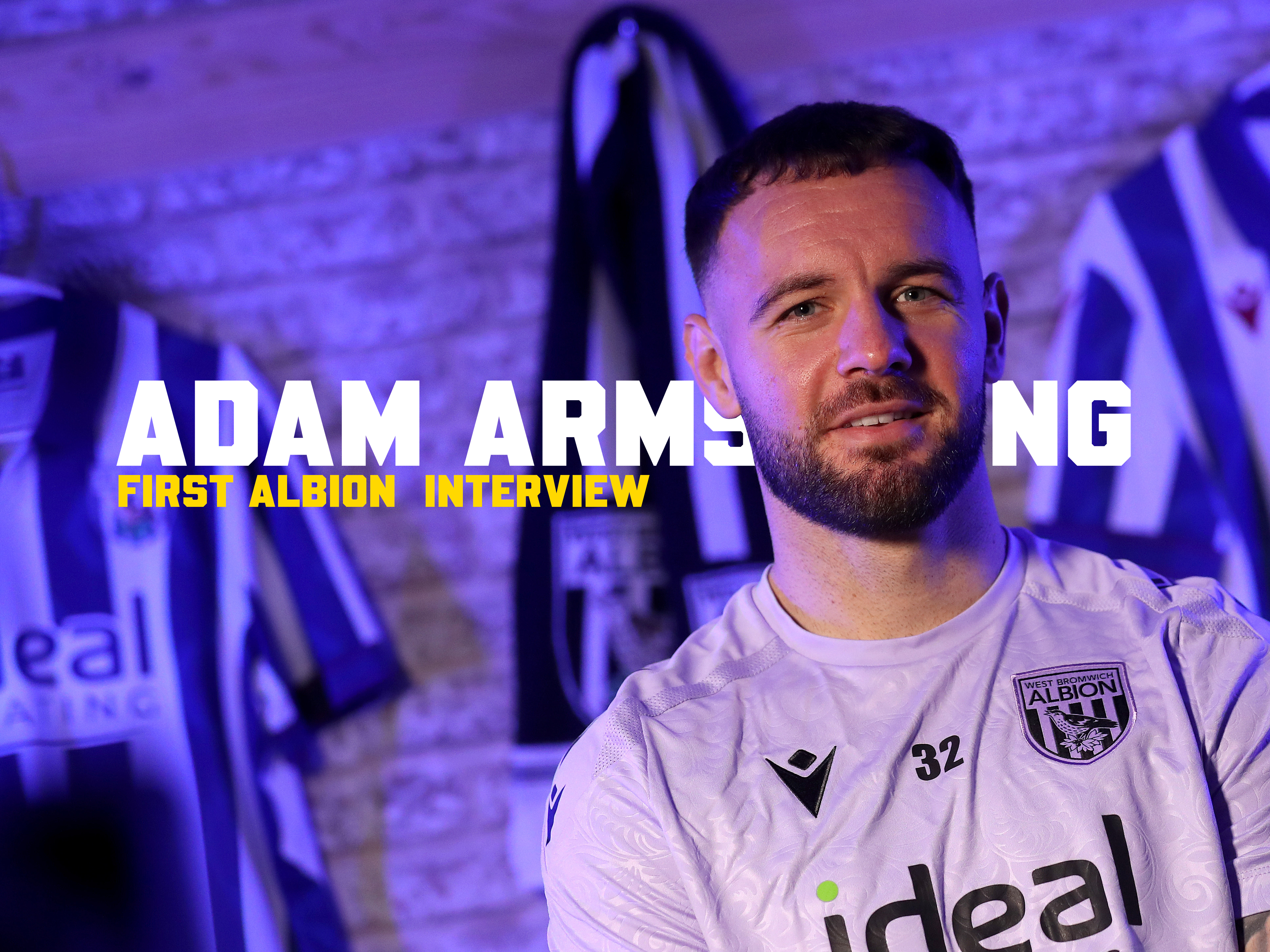 A thumbnail featuring Adam Armstrong for his first WBA TV interview