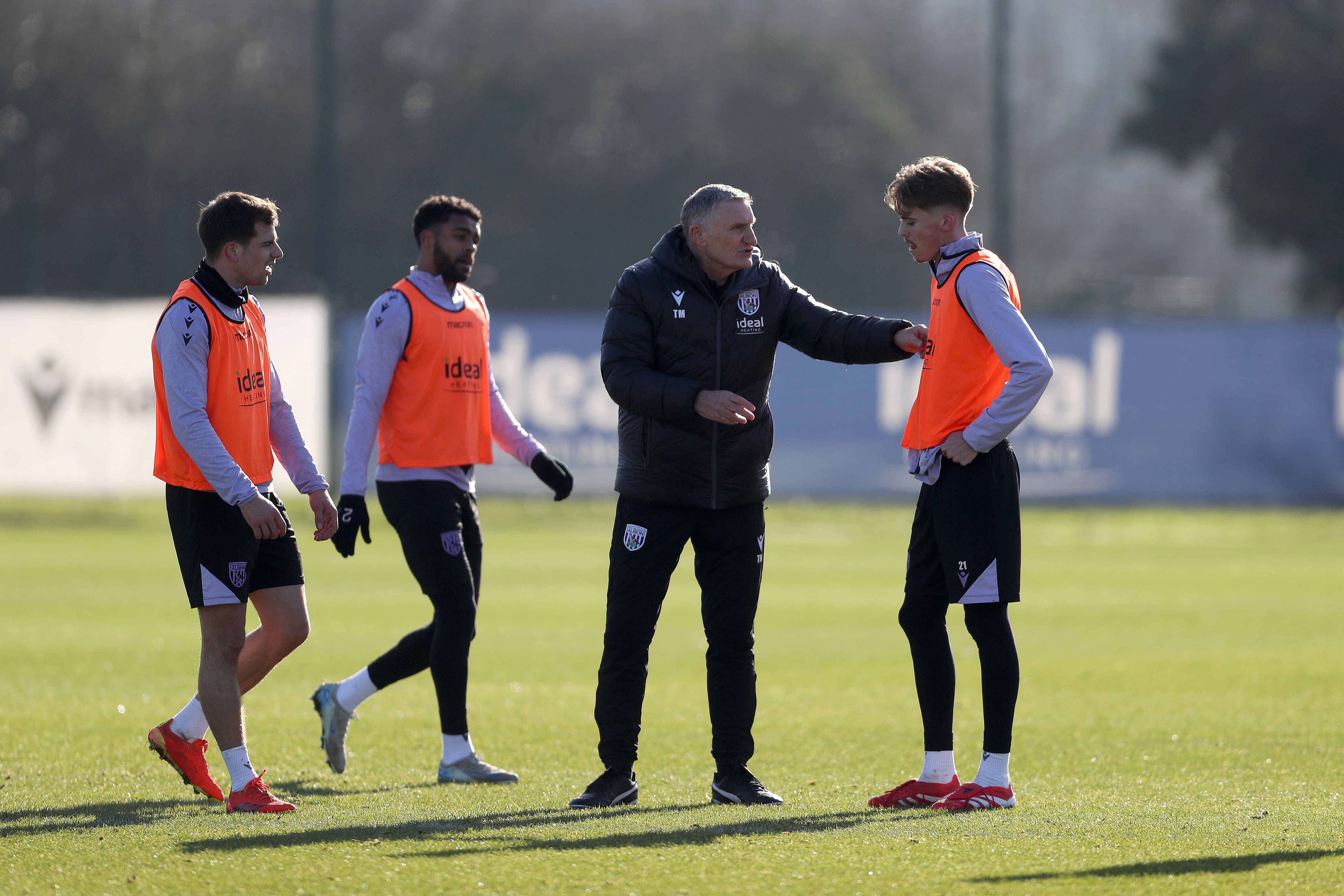 Albion players in training.