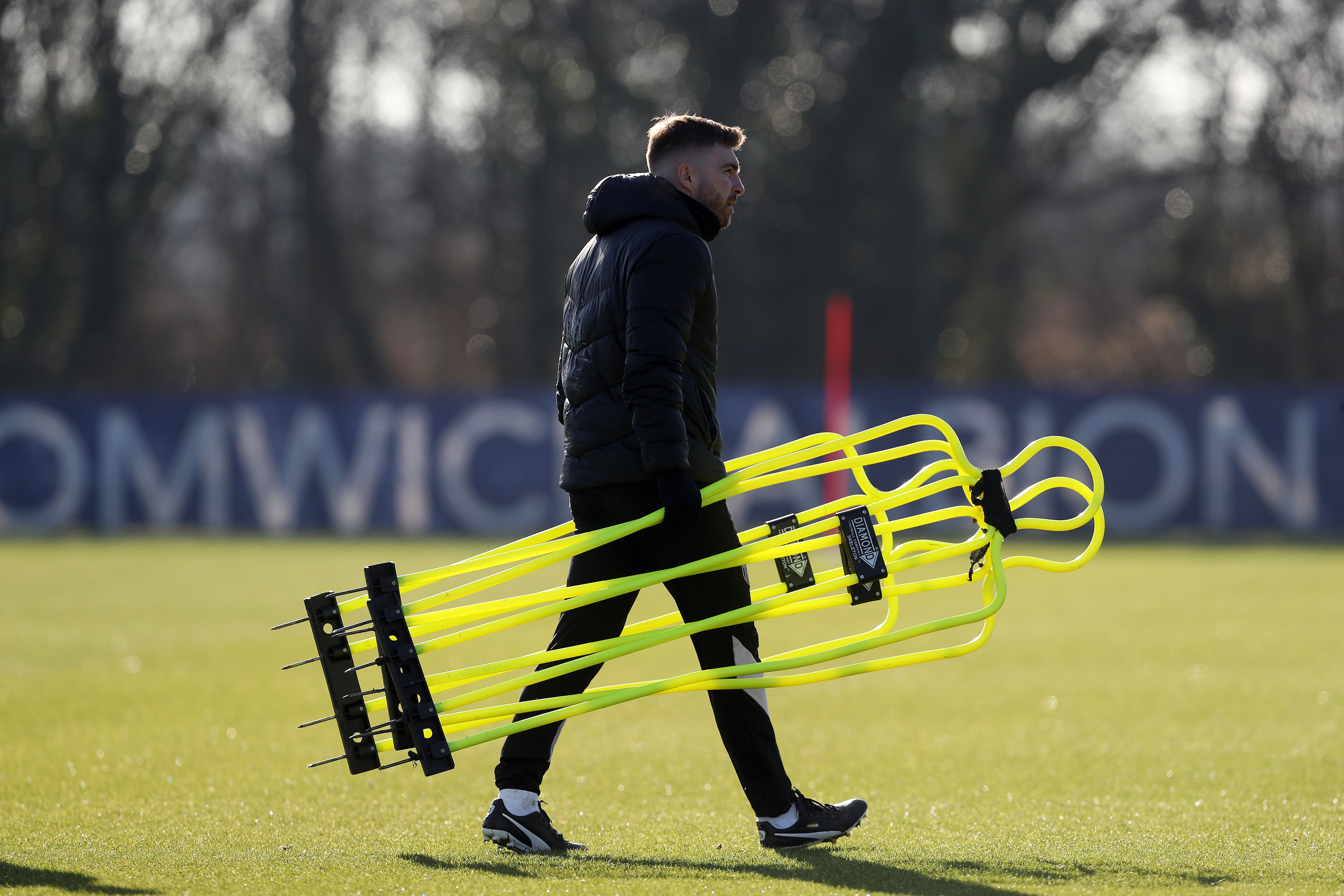 Albion players in training.