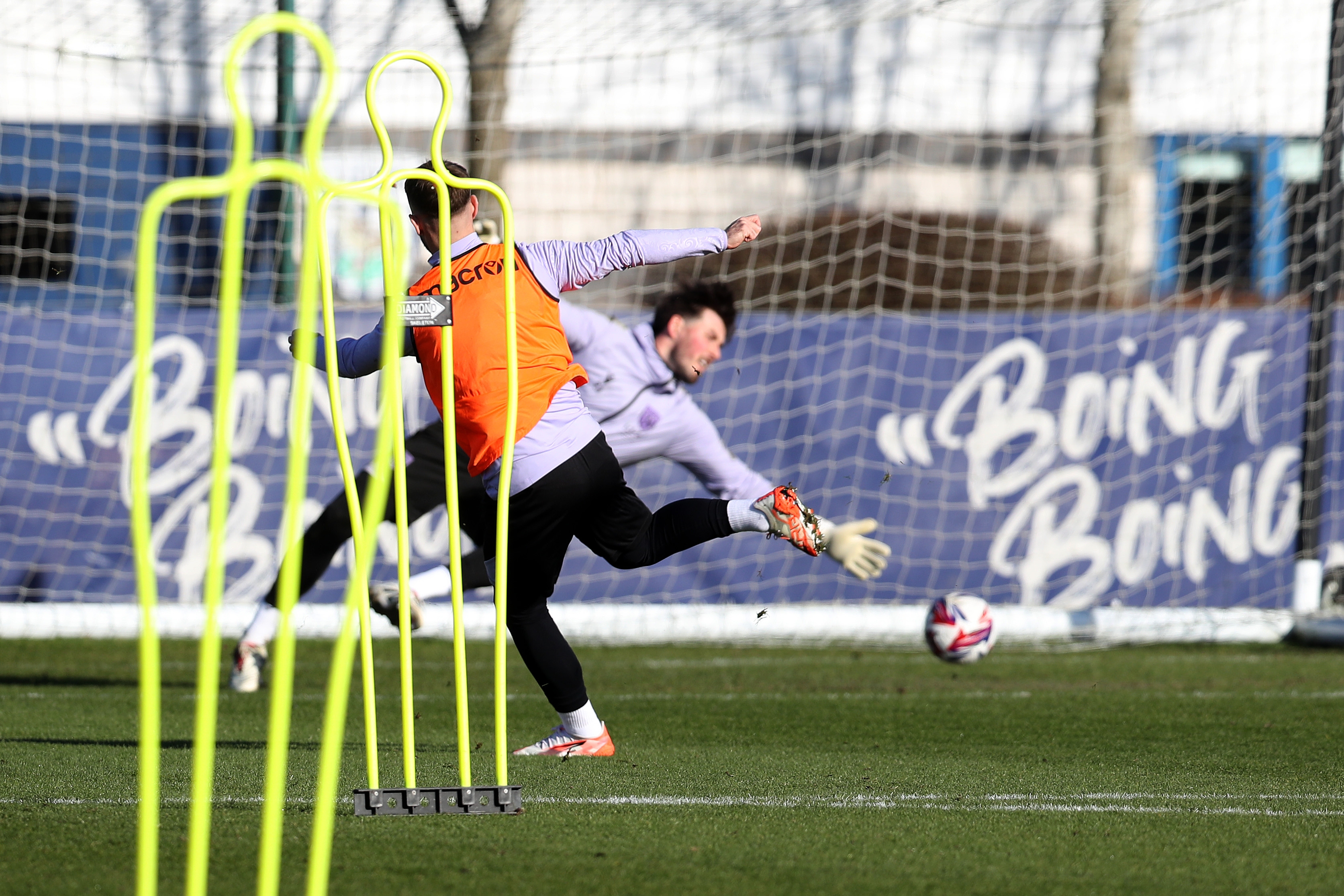 Albion players in training.