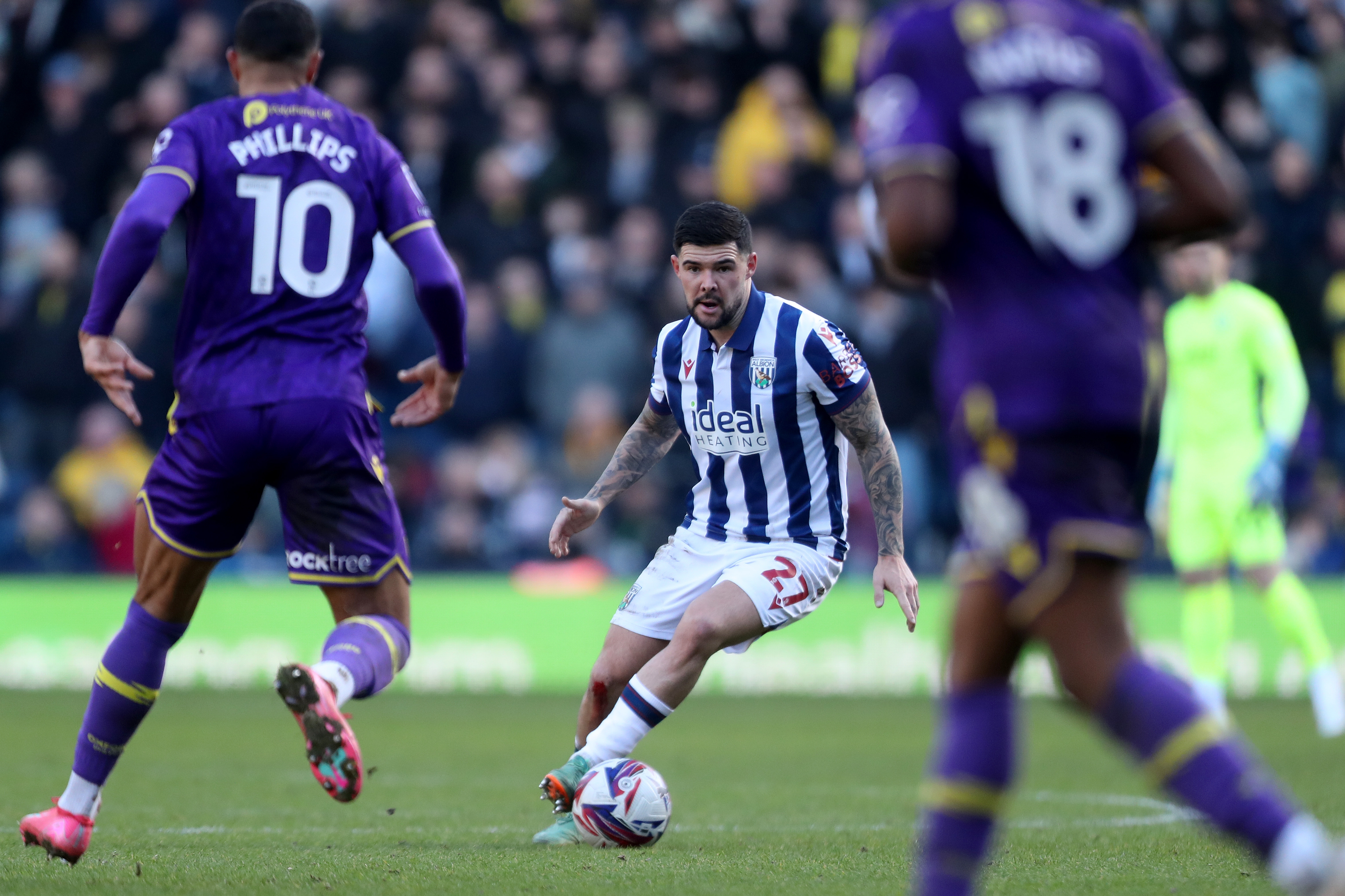 Mikey Johnston in action against Oxford United at The Hawthorns