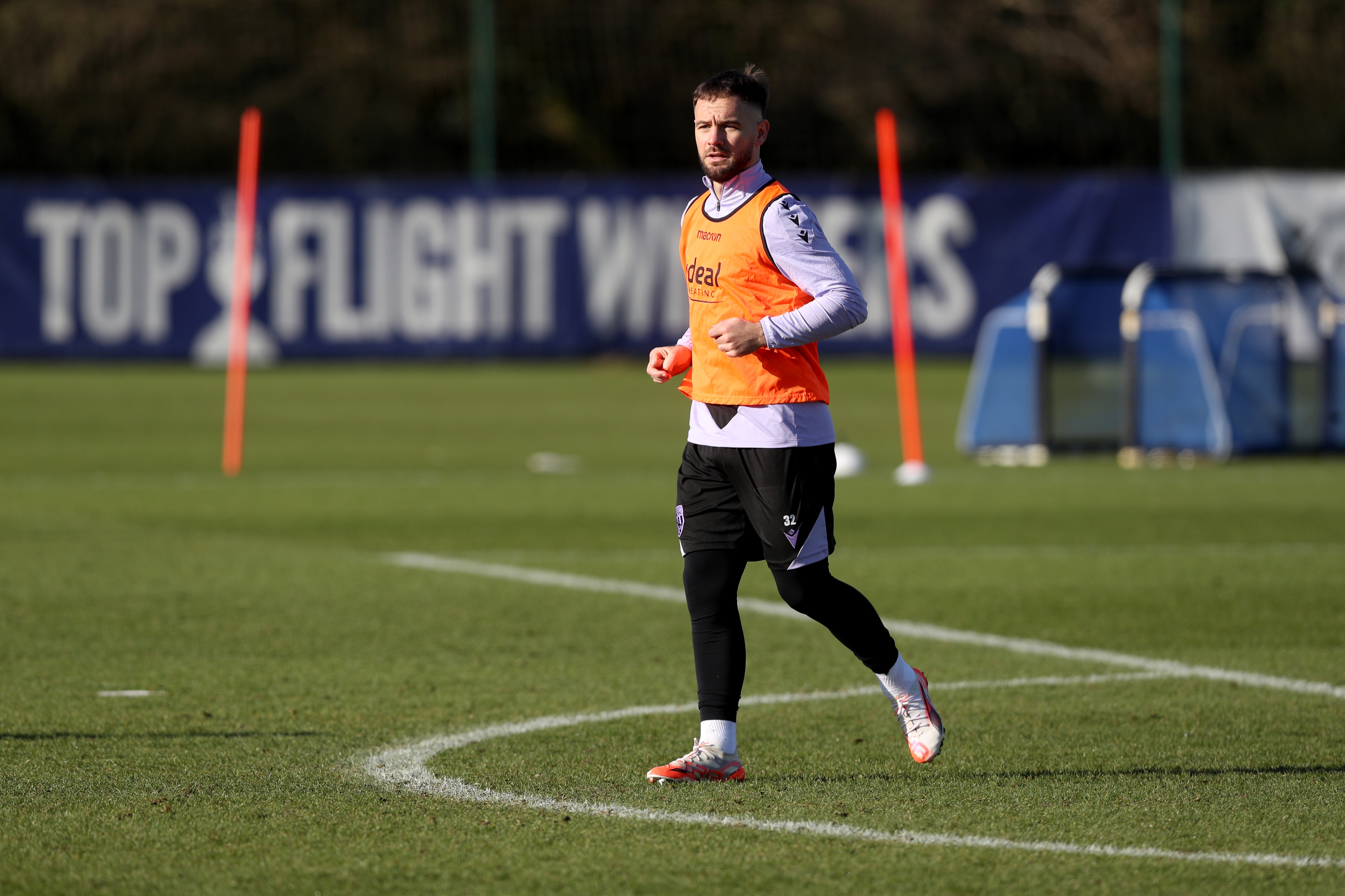 Albion players in training.