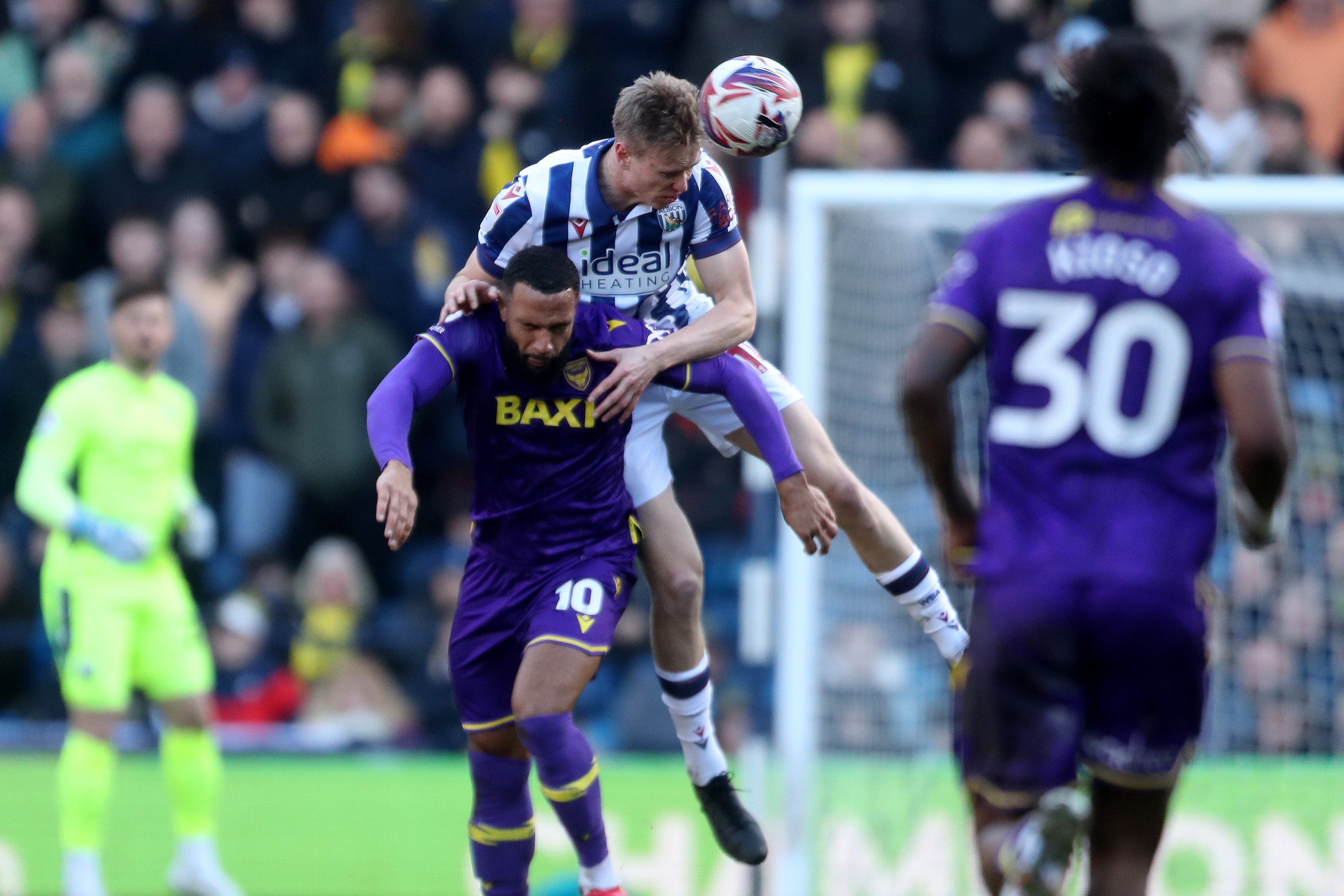 Torbjørn Heggem in action against Oxford United at The Hawthorns