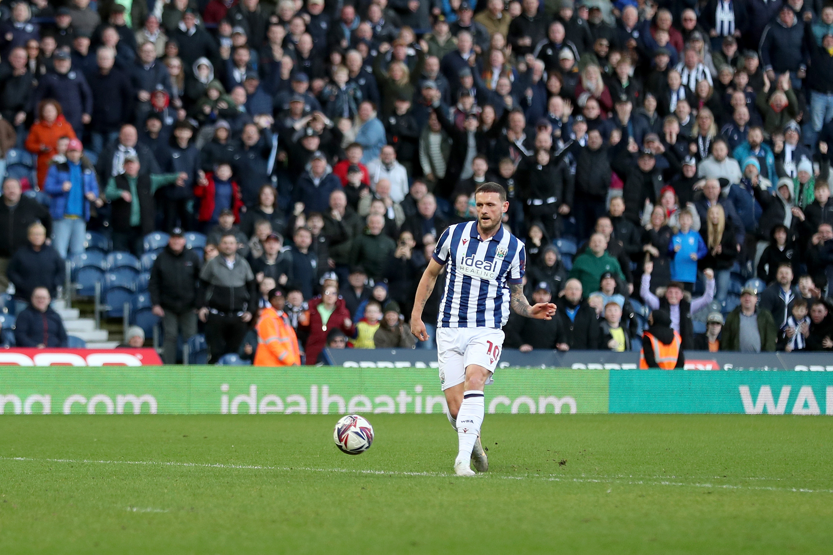 John Swift scores against Oxford at The Hawthorns