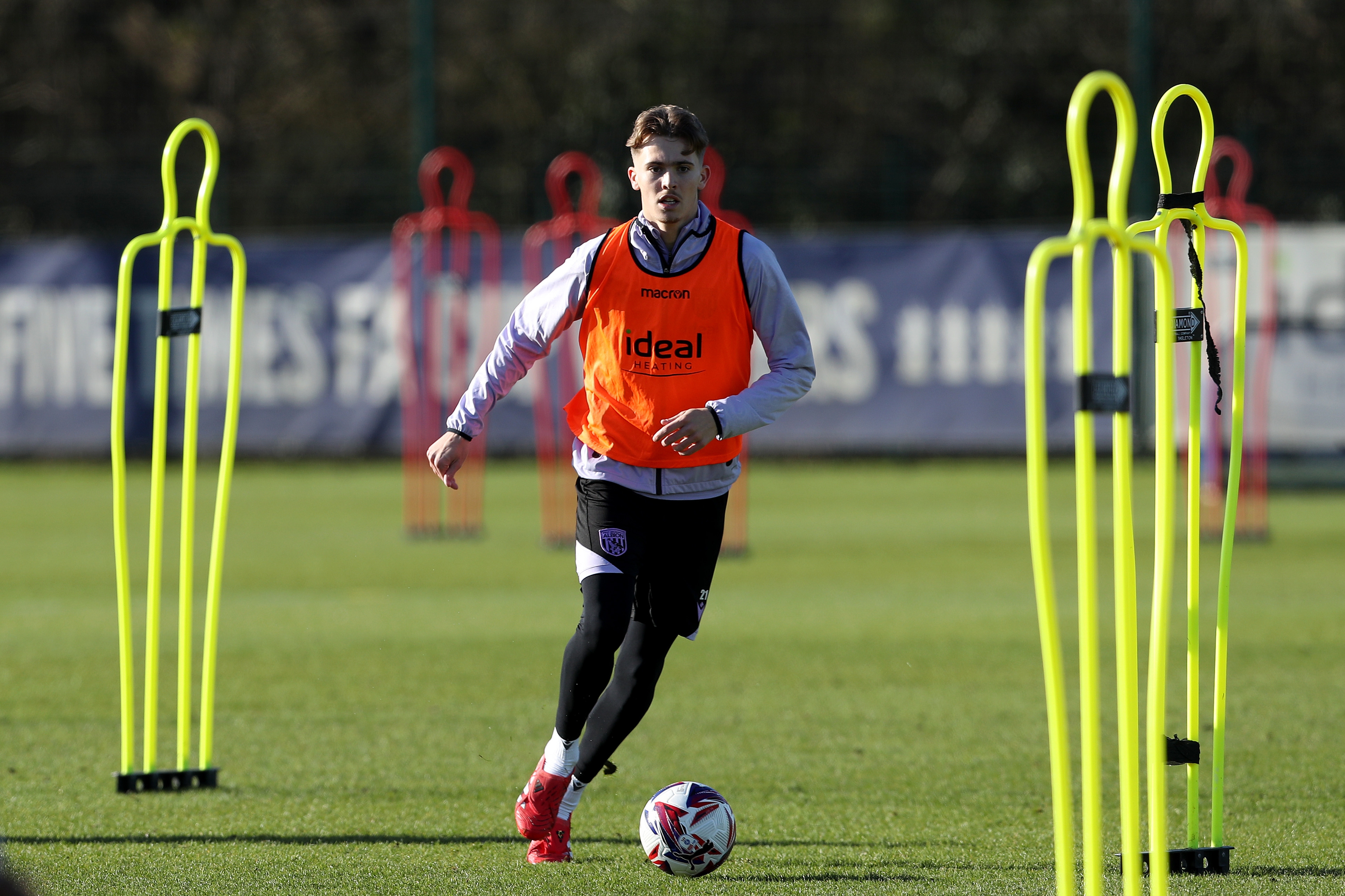 Albion players in training.