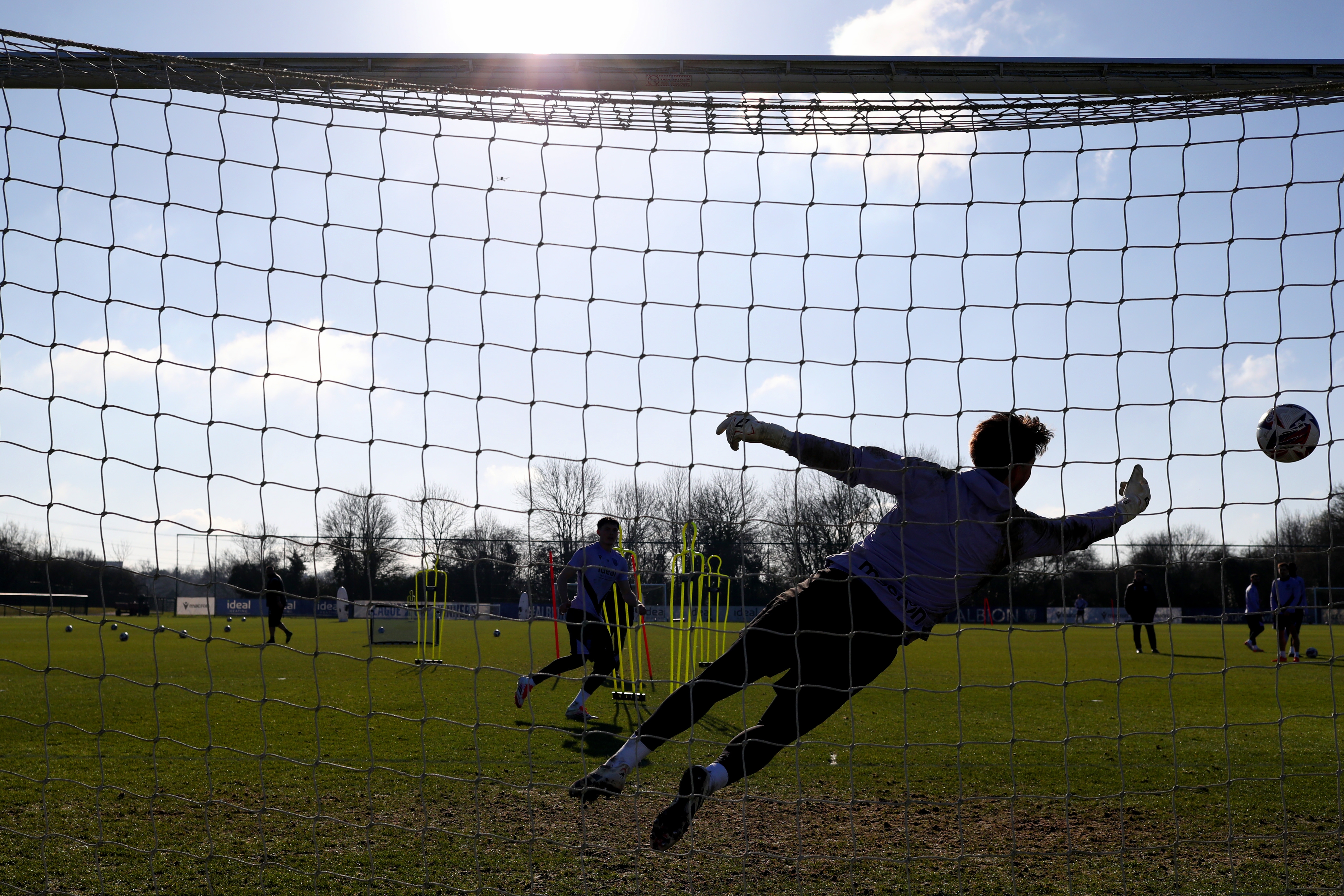 Albion players in training.