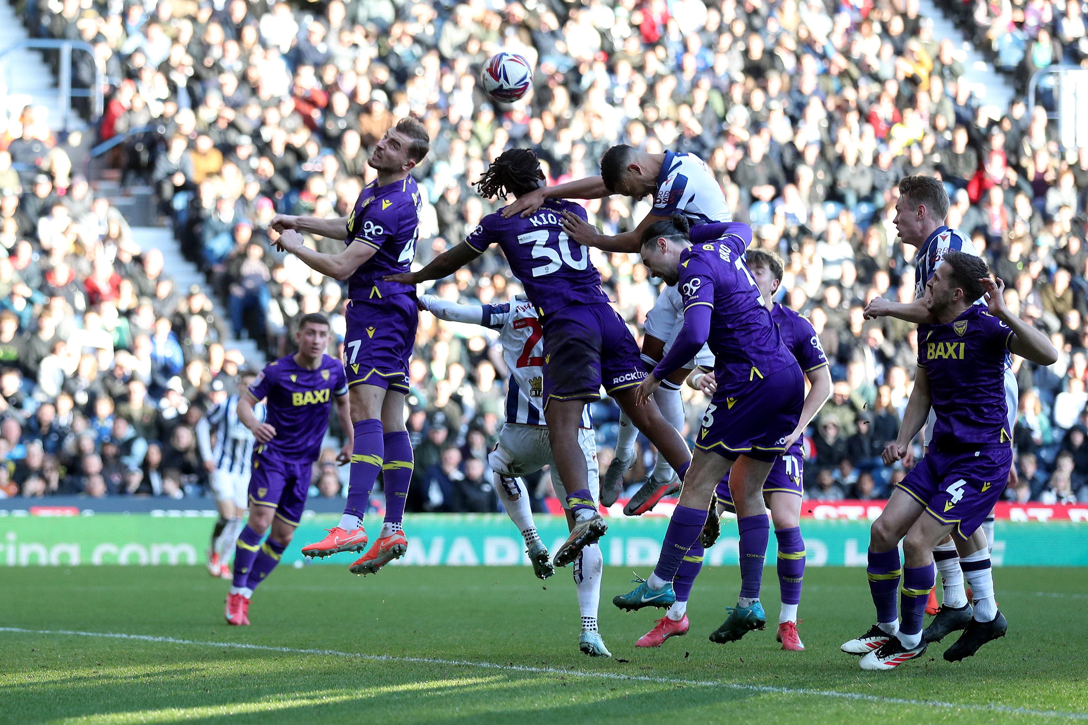 general action against Oxford United at The Hawthorns