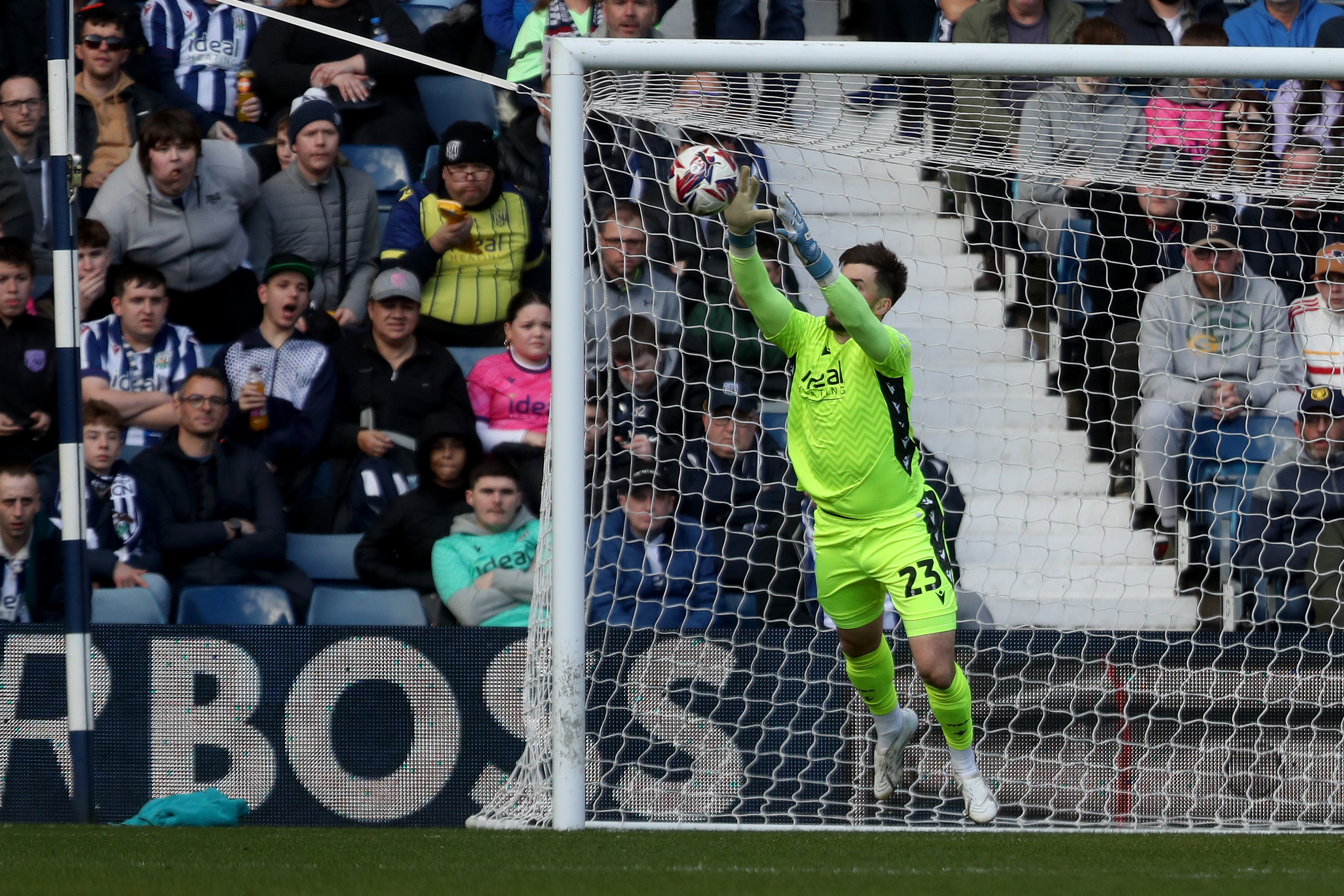 Joe Wildsmith in action against Oxford United at The Hawthorns