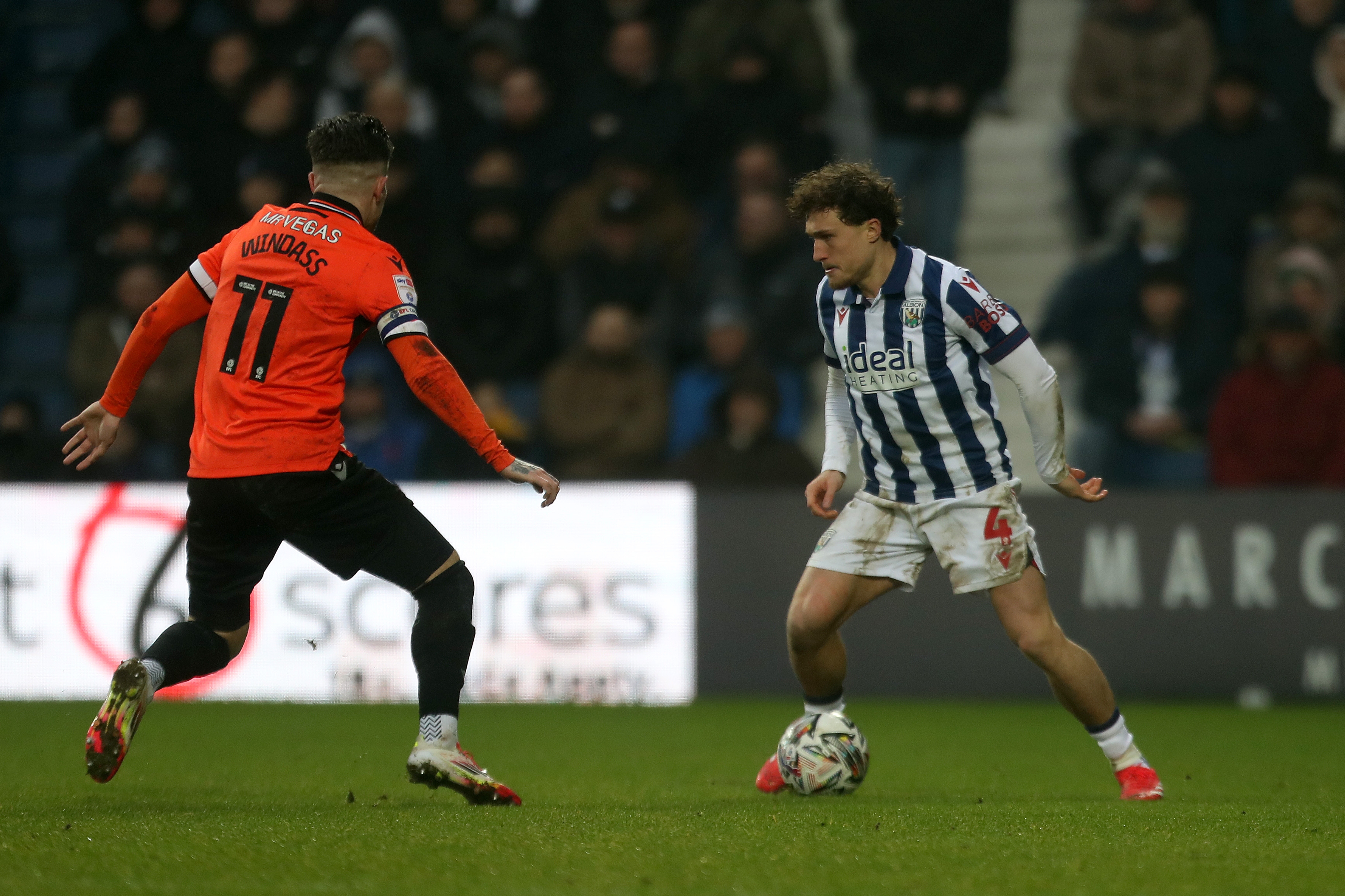 Callum Styles in action against Sheffield Wednesday