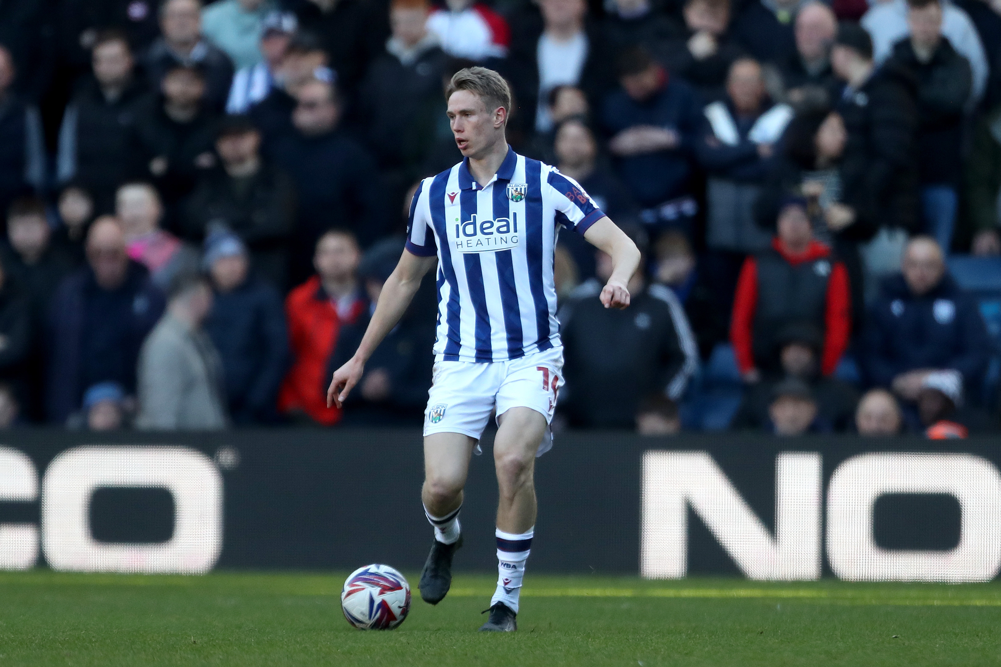 Torbjørn Heggem in action against Oxford United at The Hawthorns