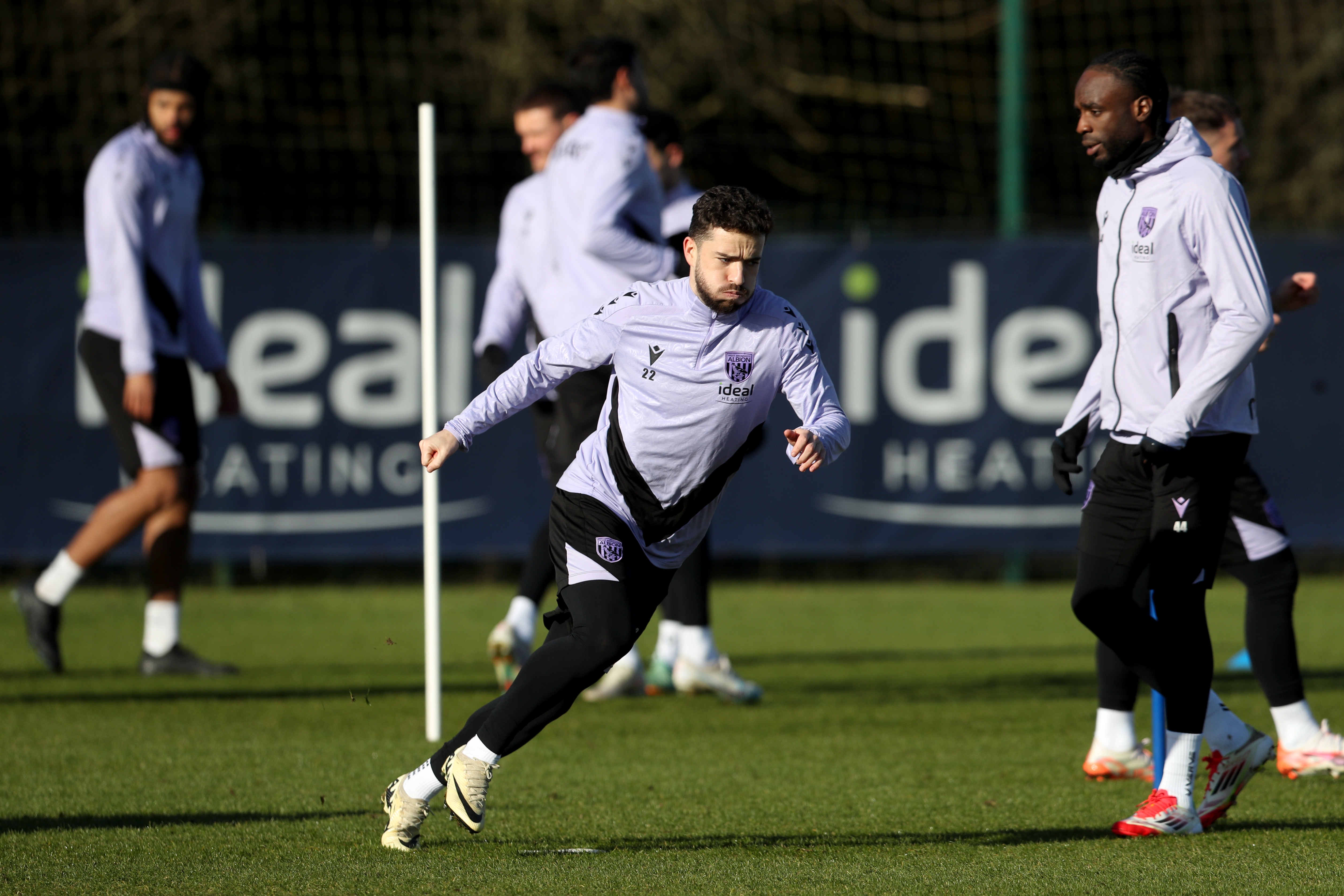 Albion players in training.