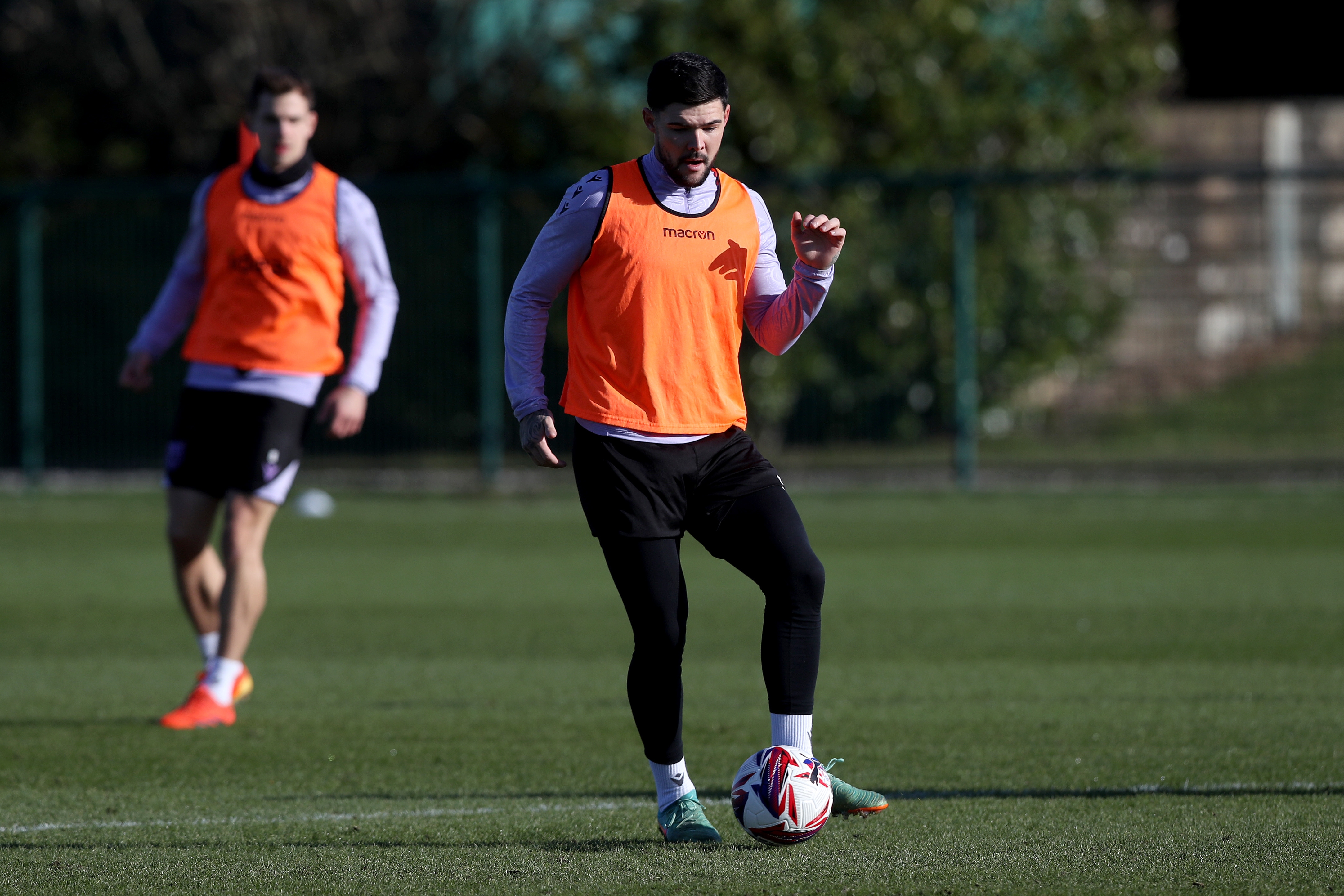 Albion players in training.