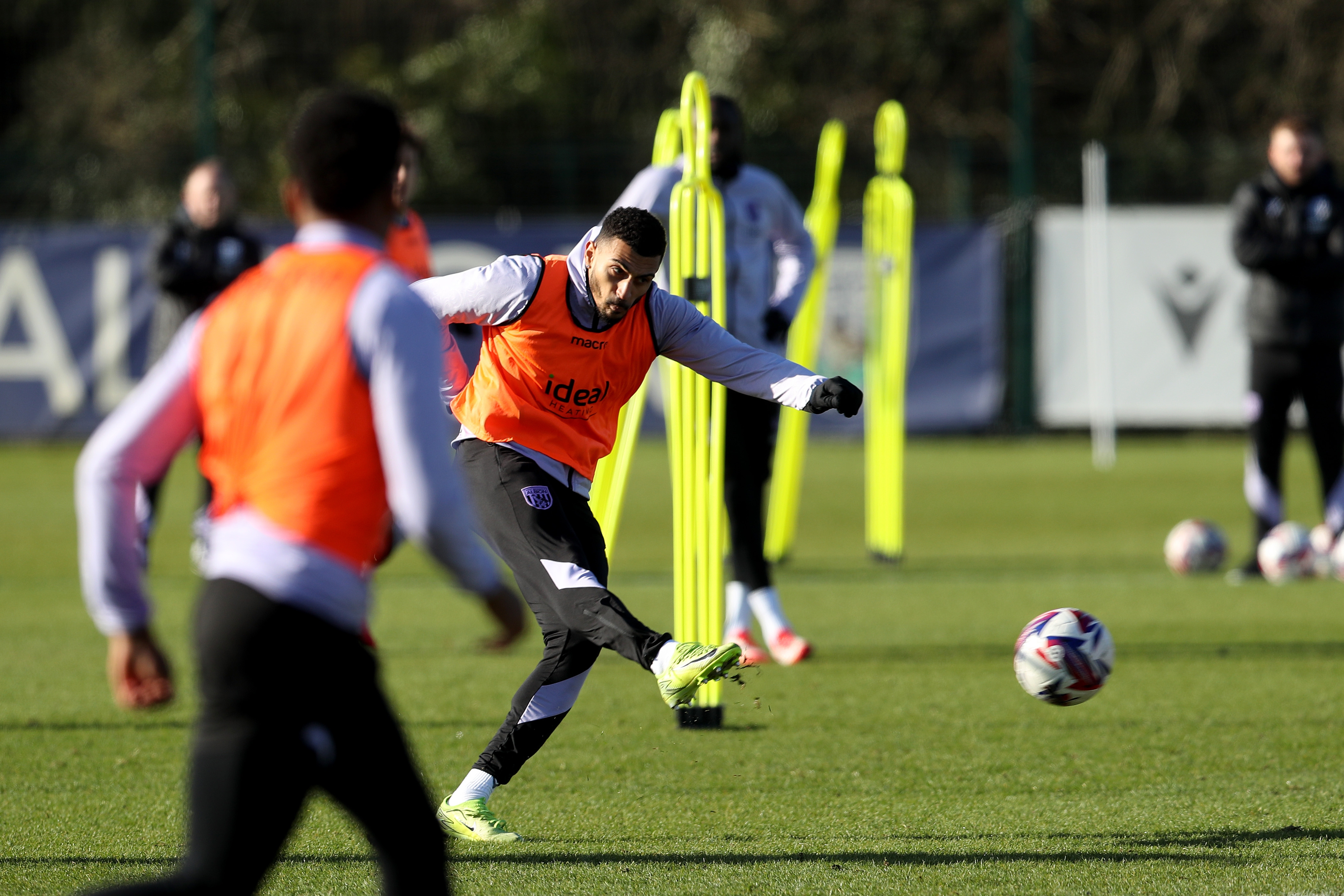 Albion players in training.