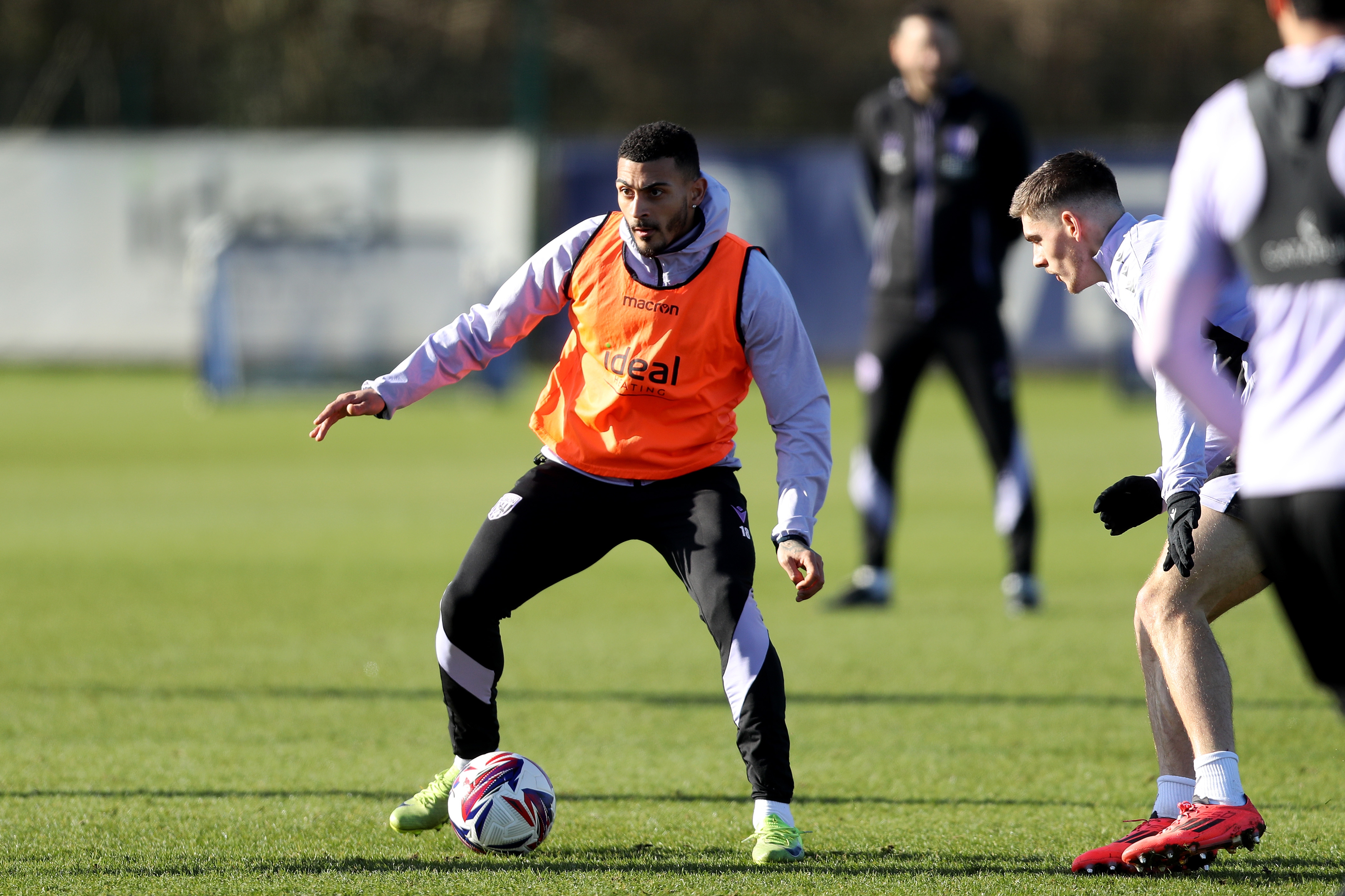 Albion players in training.