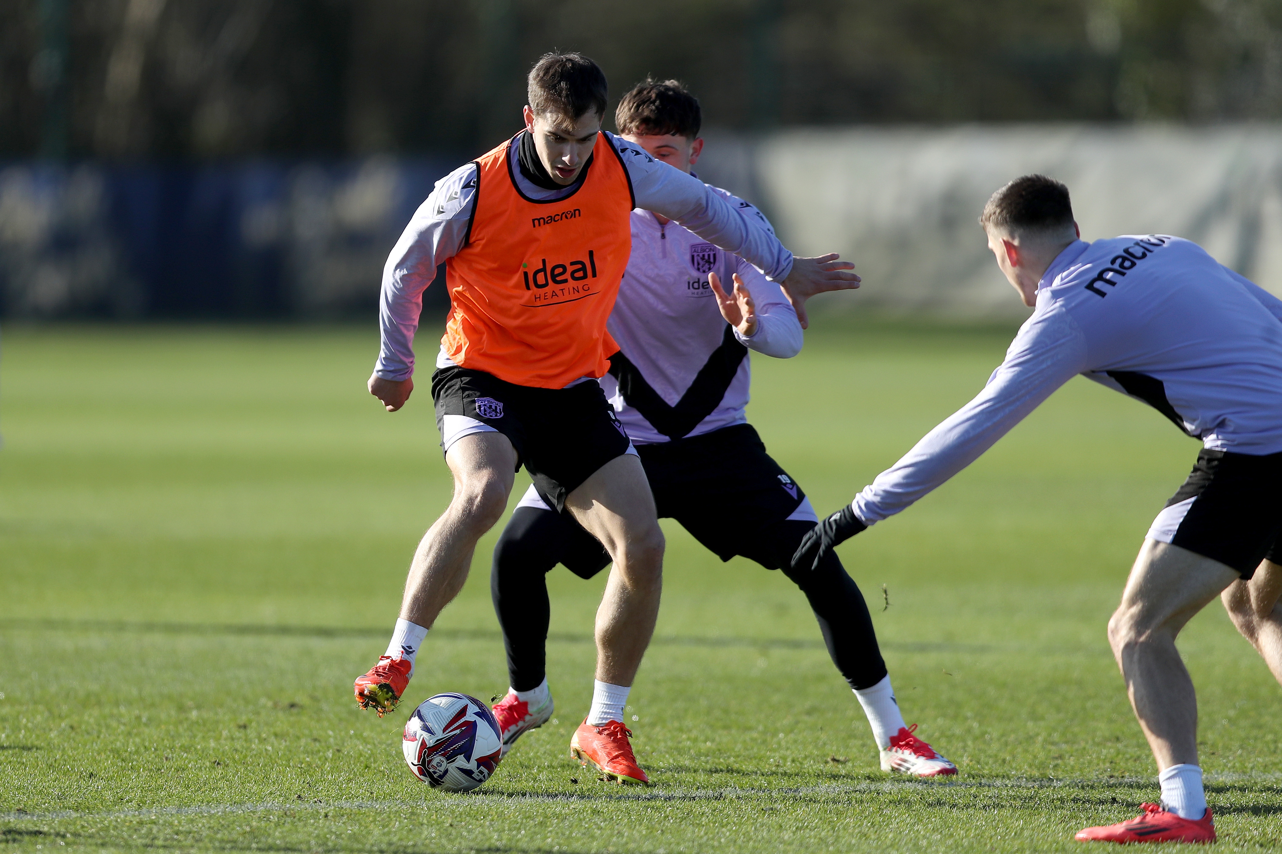 Albion players in training.