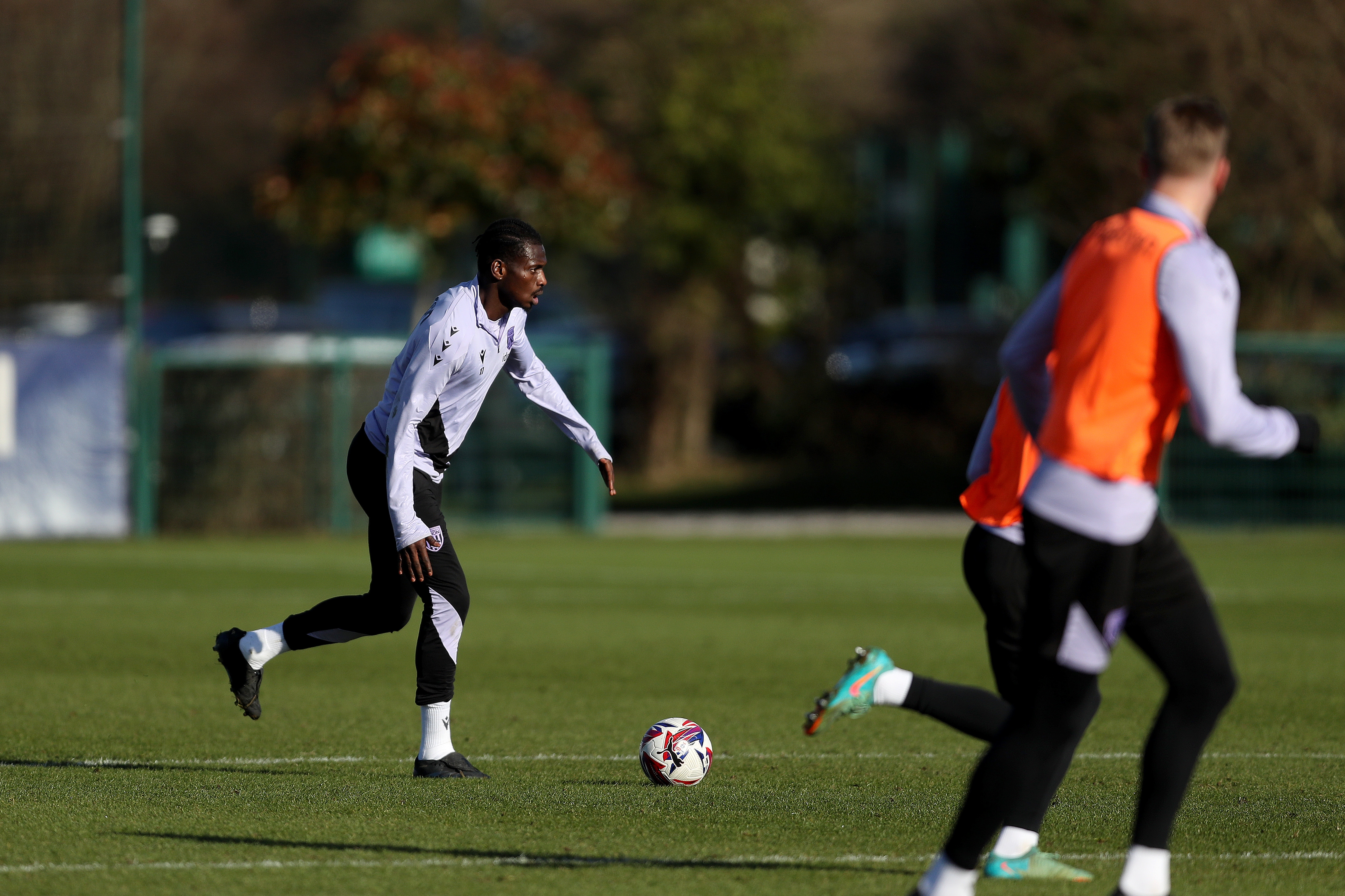 Albion players in training.