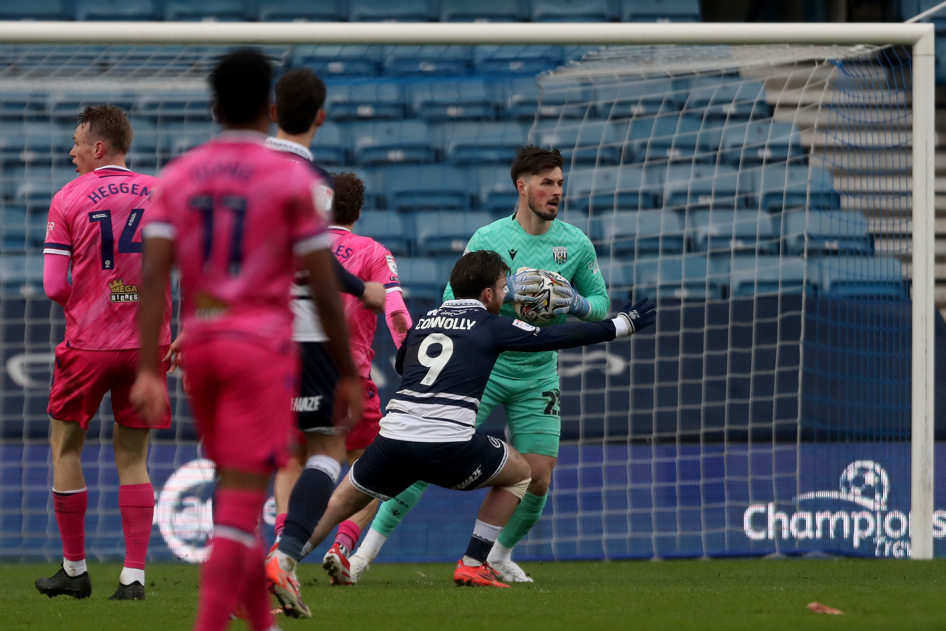 Joe Wildsmith in action against Millwall