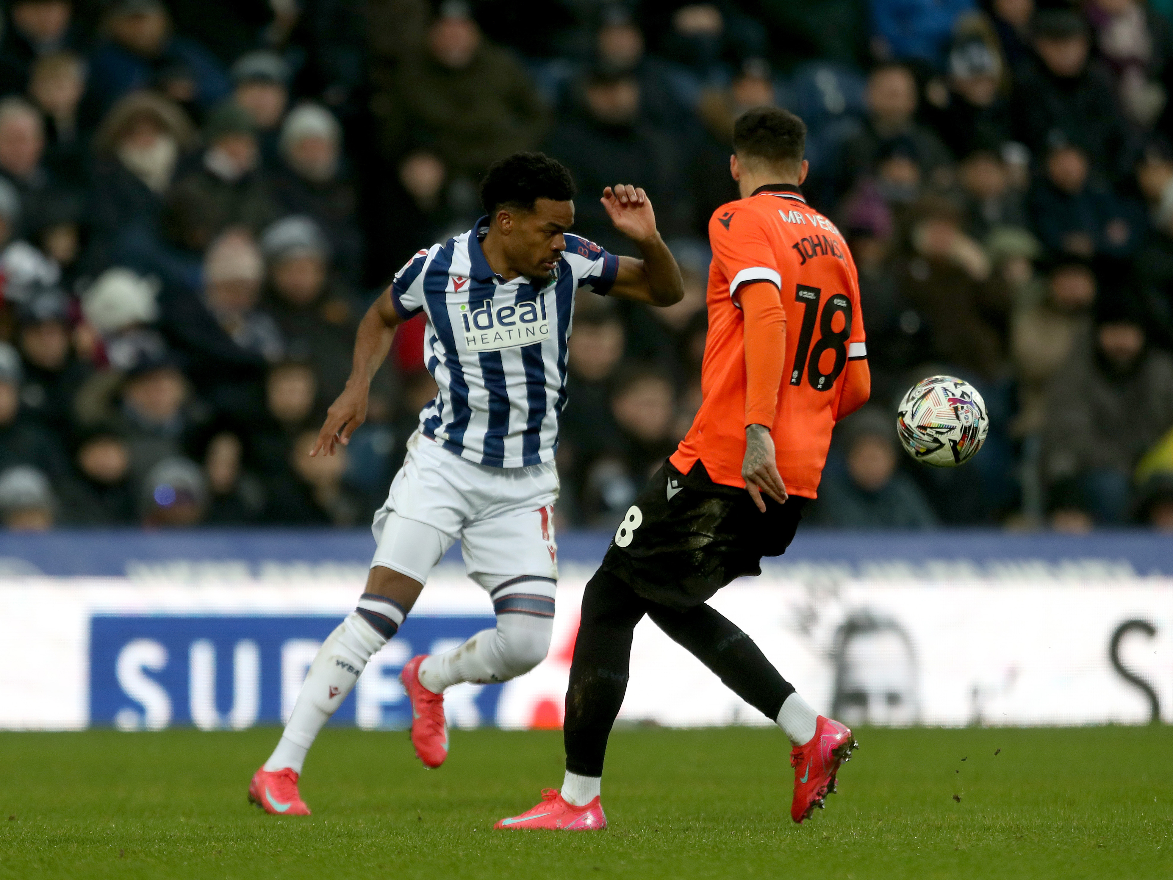 An image of Grady Diangana on the ball against Sheffield Wednesday