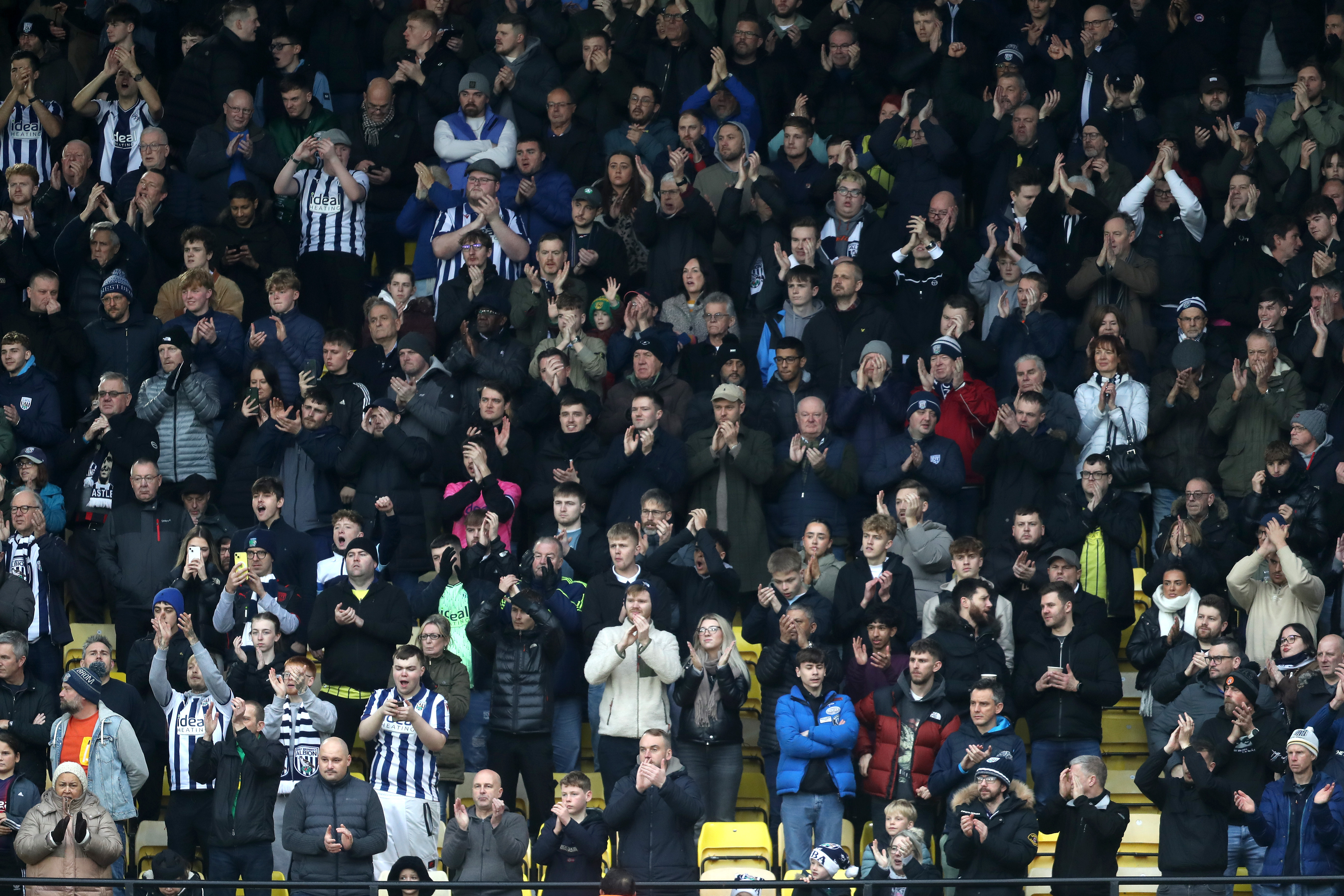 A general view of Albion fans at a game 