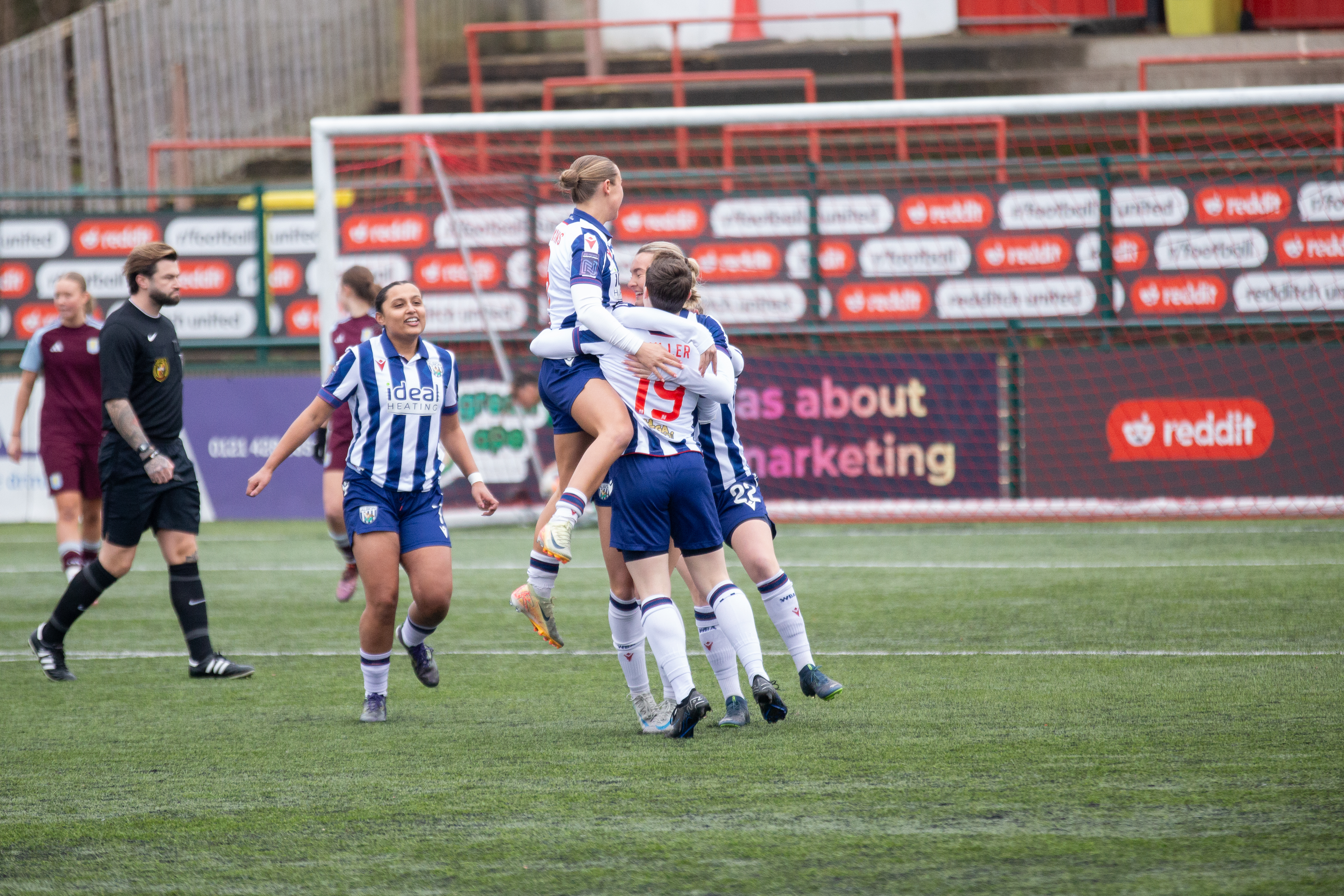 Albion Women celebrate.