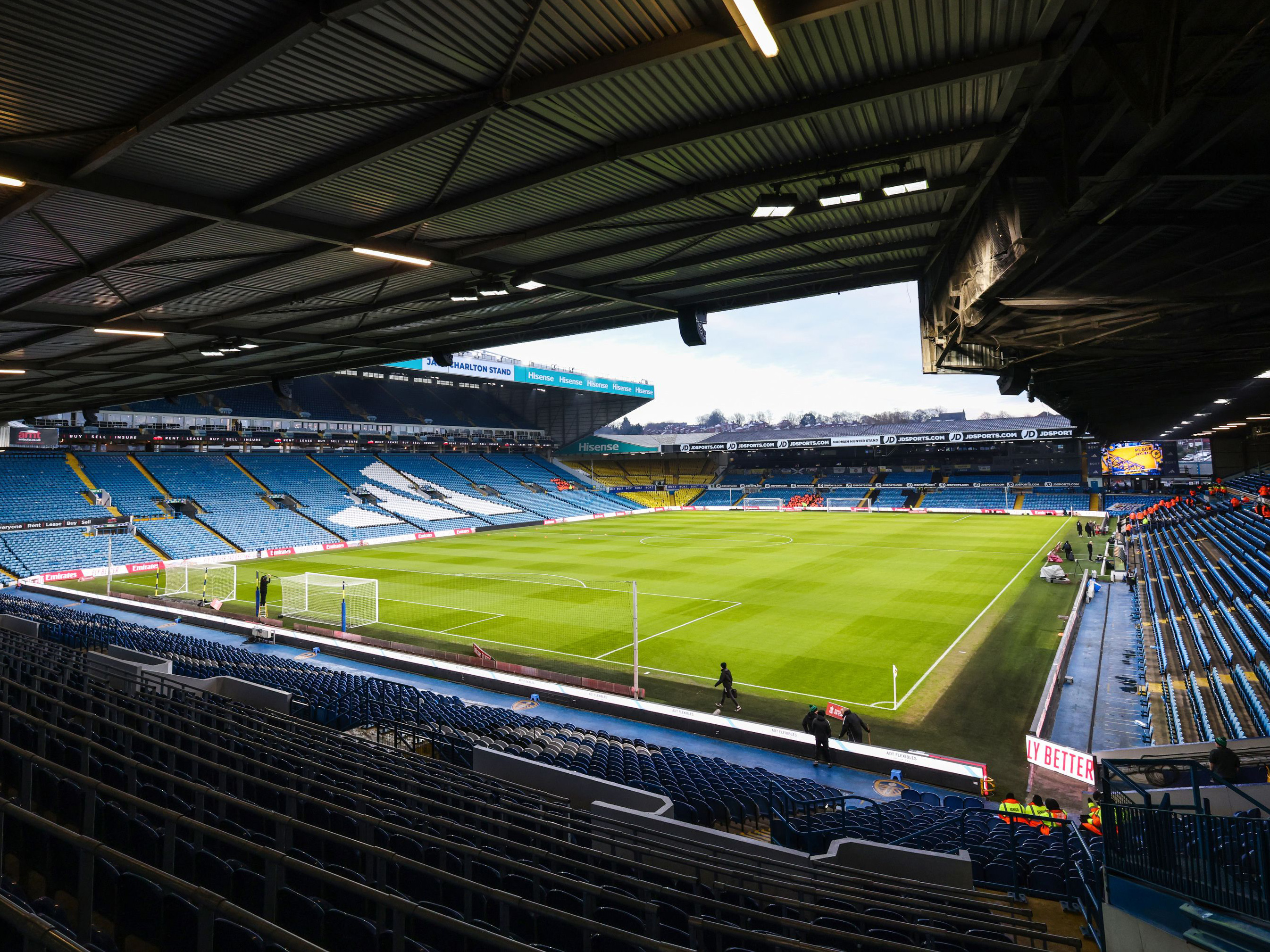 An image of Leeds' Elland Road Stadium