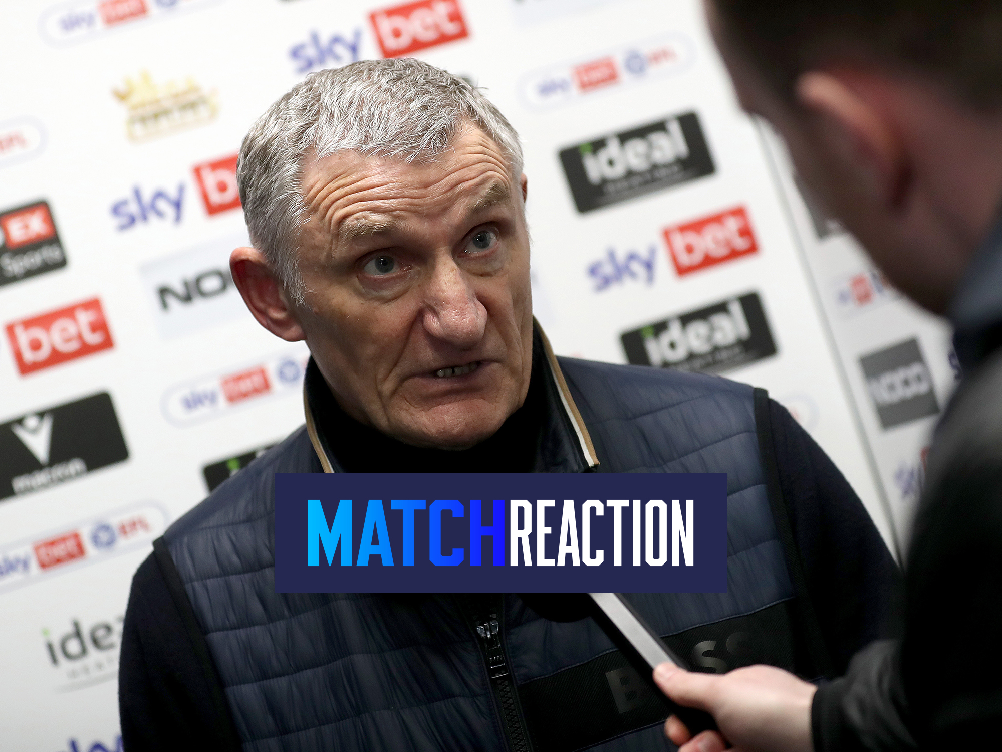 Tony Mowbray is interviewed after Albion's defeat to Blackburn 