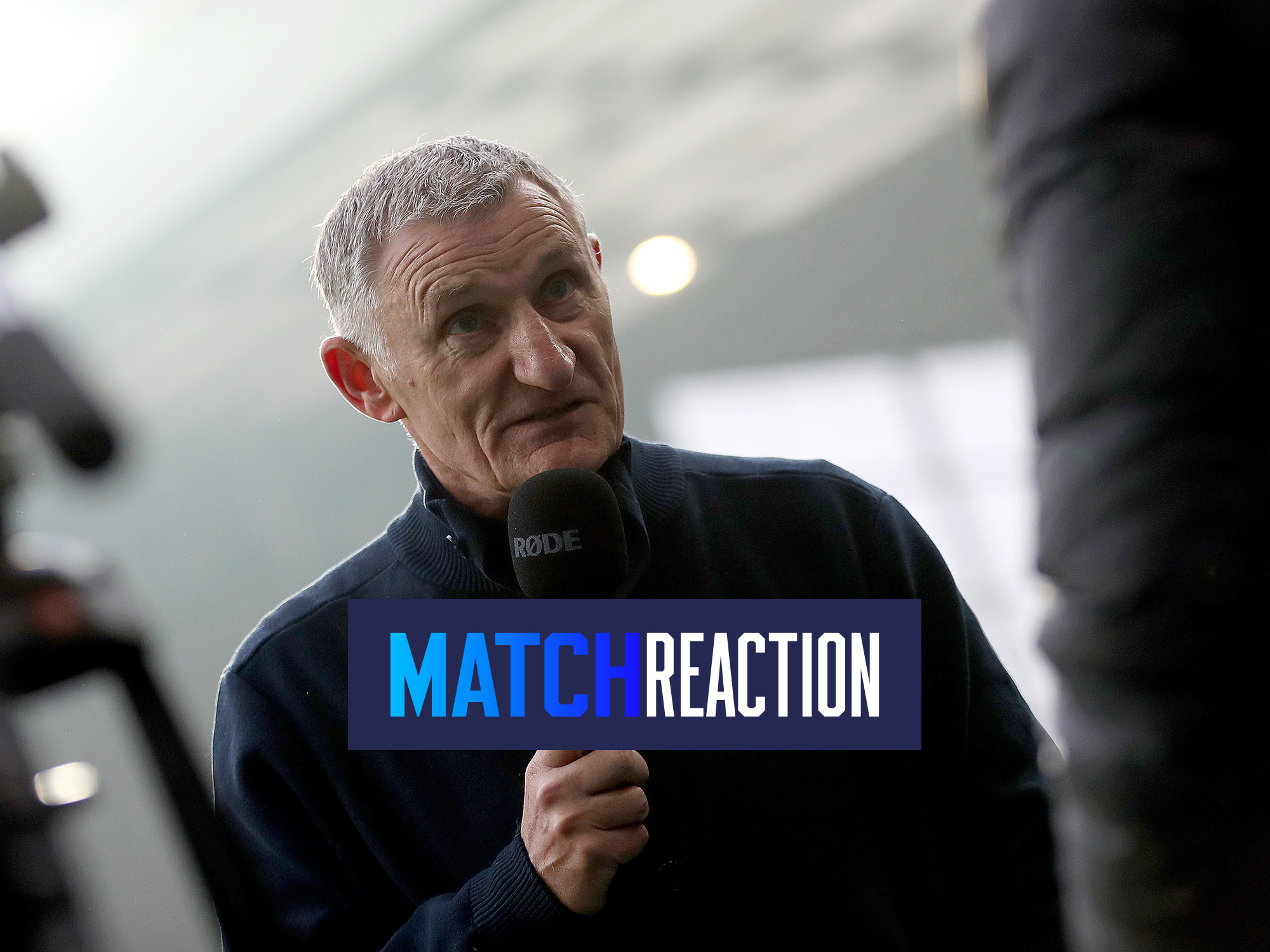 Tony Mowbray is interviewed after Albion's win against Sheffield Wednesday 