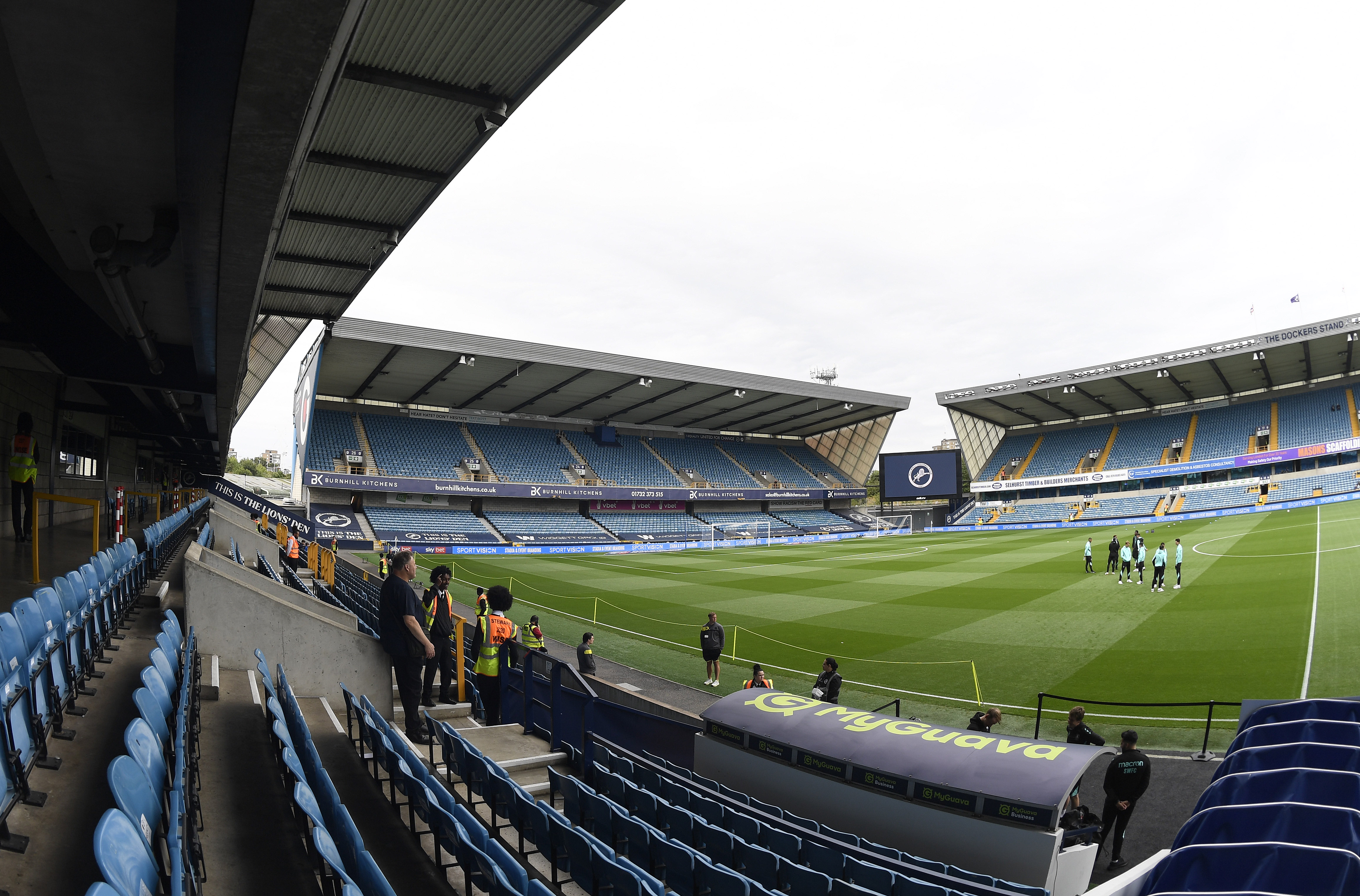 A general daytime view of The Den - the home of Millwall