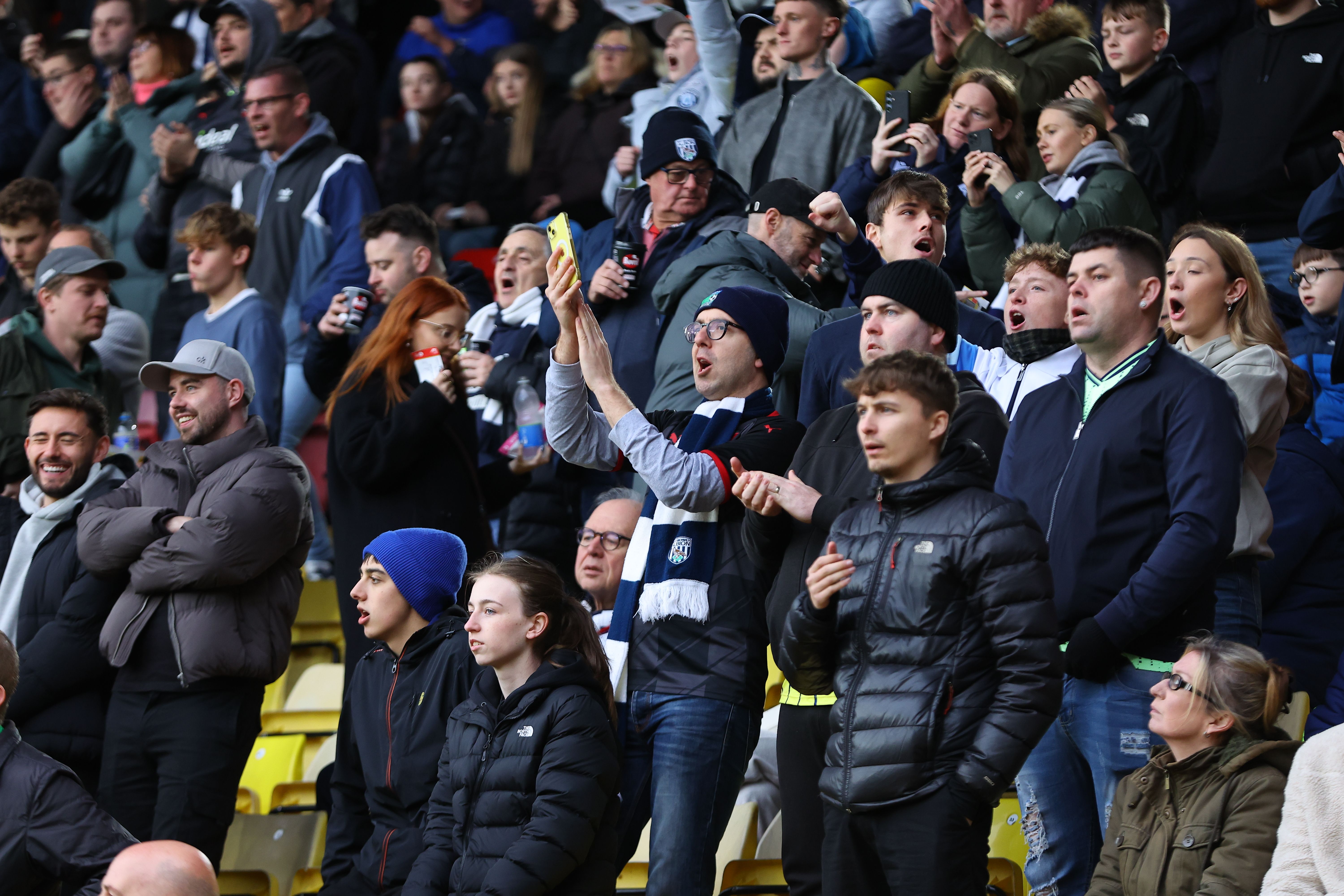 A general view of Albion fans at a game 