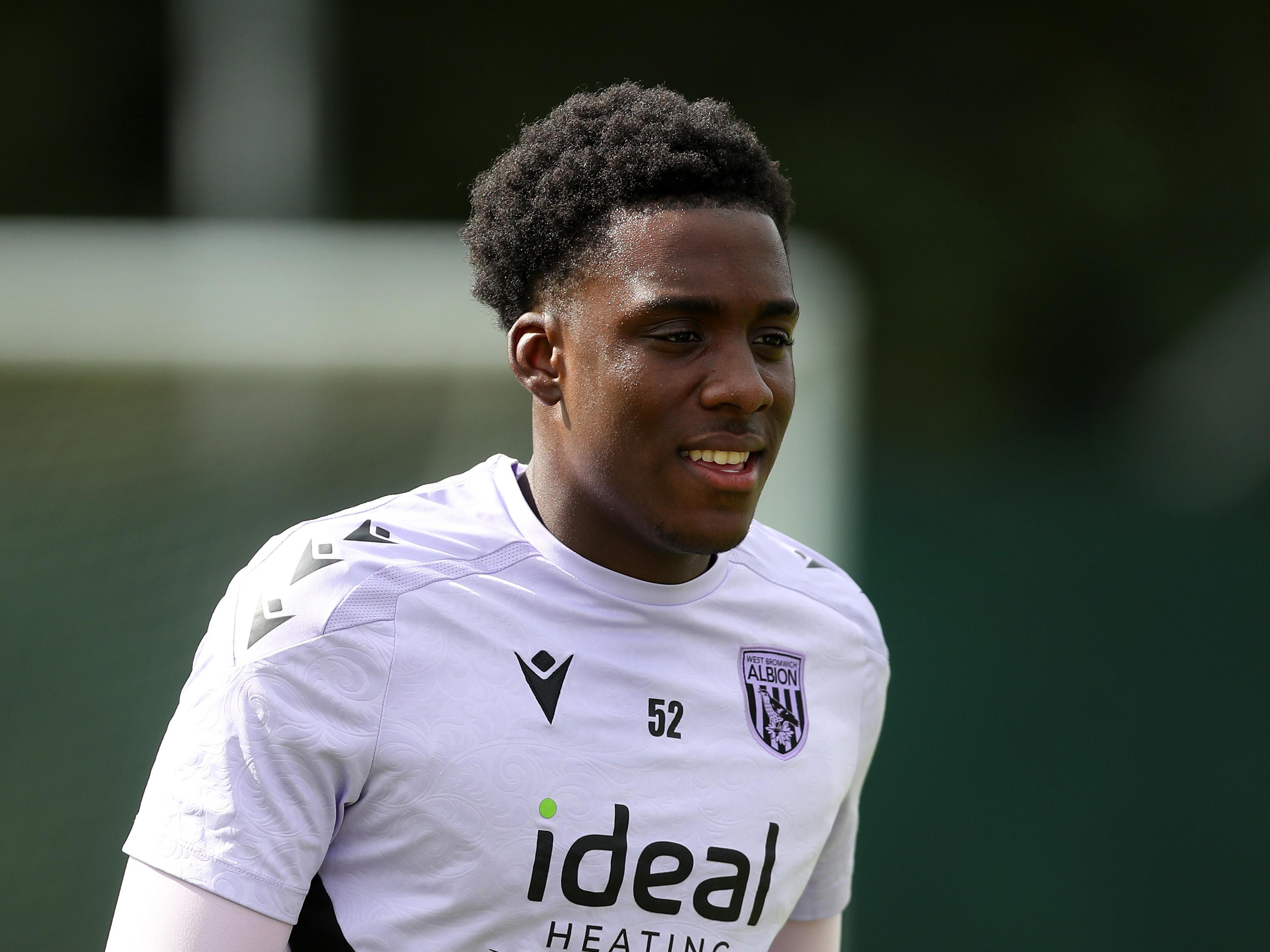 A photo of Albion youngster Souleyman Mandey in the purple training wear